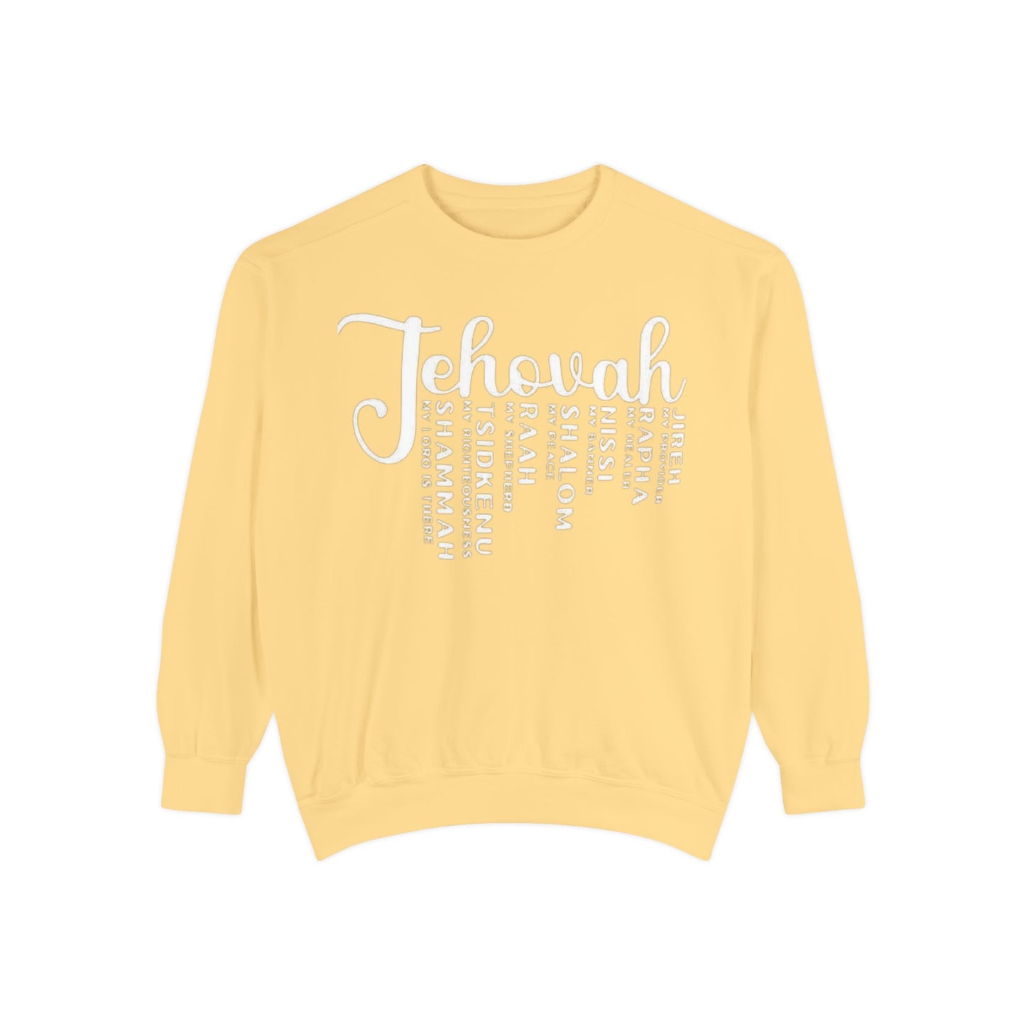 Jehovah Names Sweatshirt  Christian Faith Scriptural Names Pullover