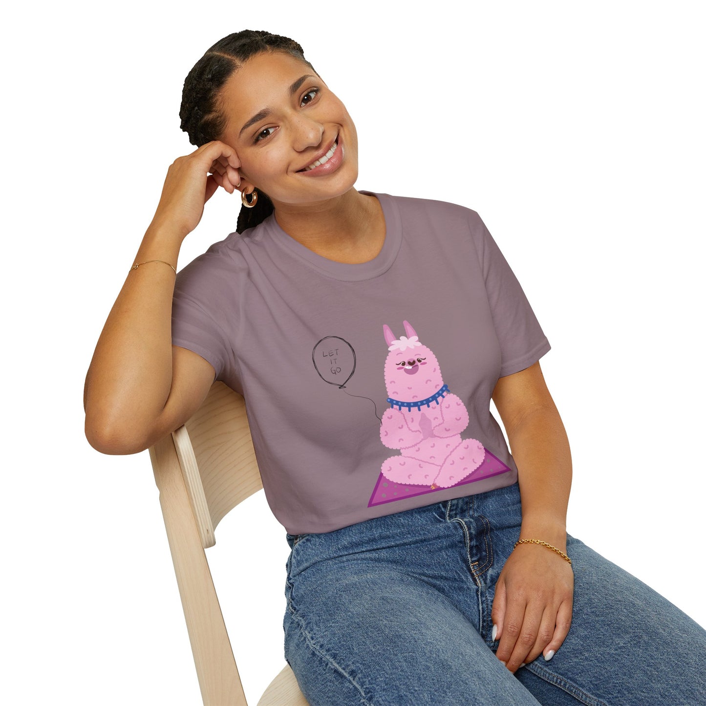 ✨ Let your outfit reflect your inner peace. Meditating Bunny T-Shirt, Softstyle Tee for Relaxation, Chill Vibes Apparel, Perfect Gift for Yoga Lovers, Cute Animal Graphic Tee