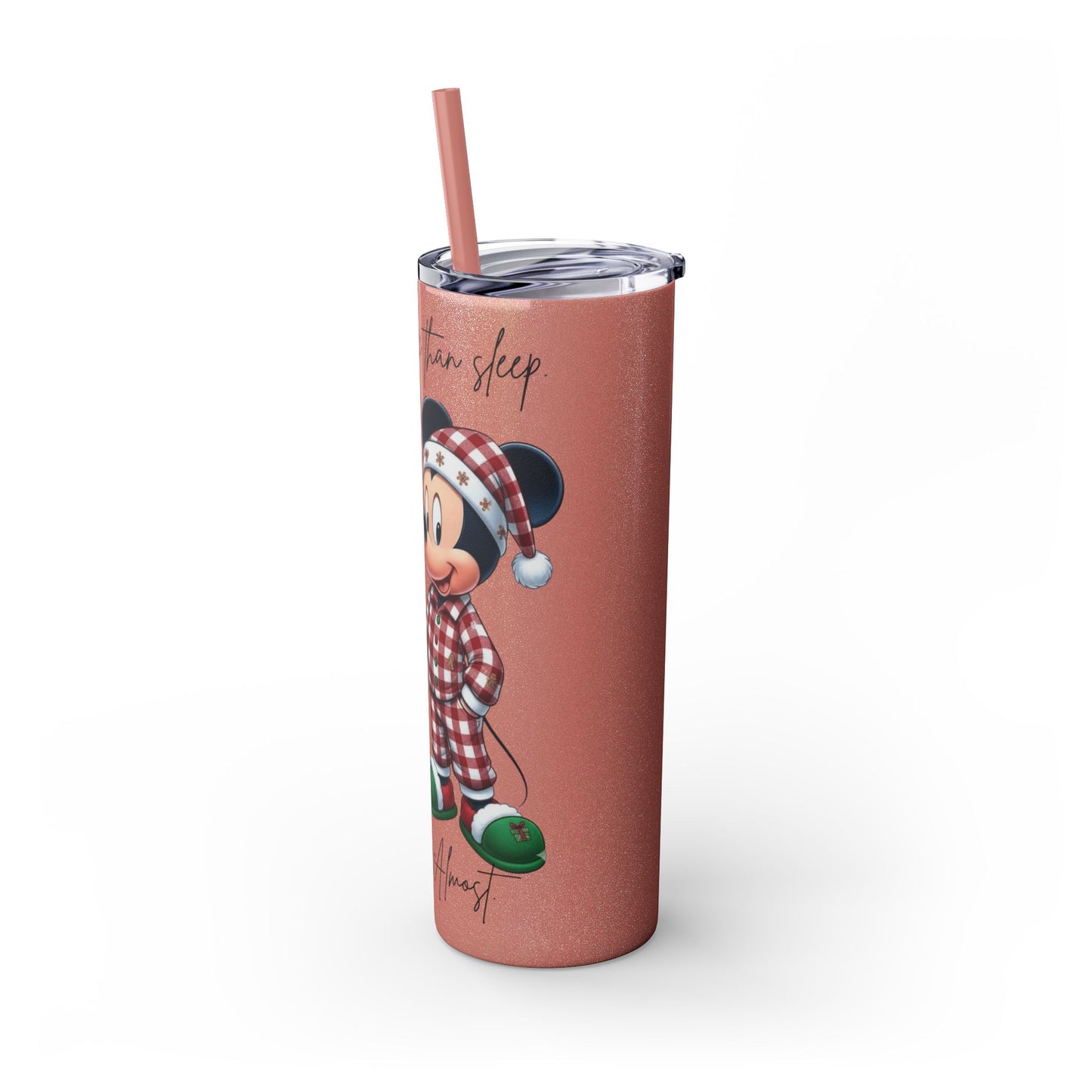 I Love You More Than Travel Tumbler — 20oz Skinny Cup with Straw