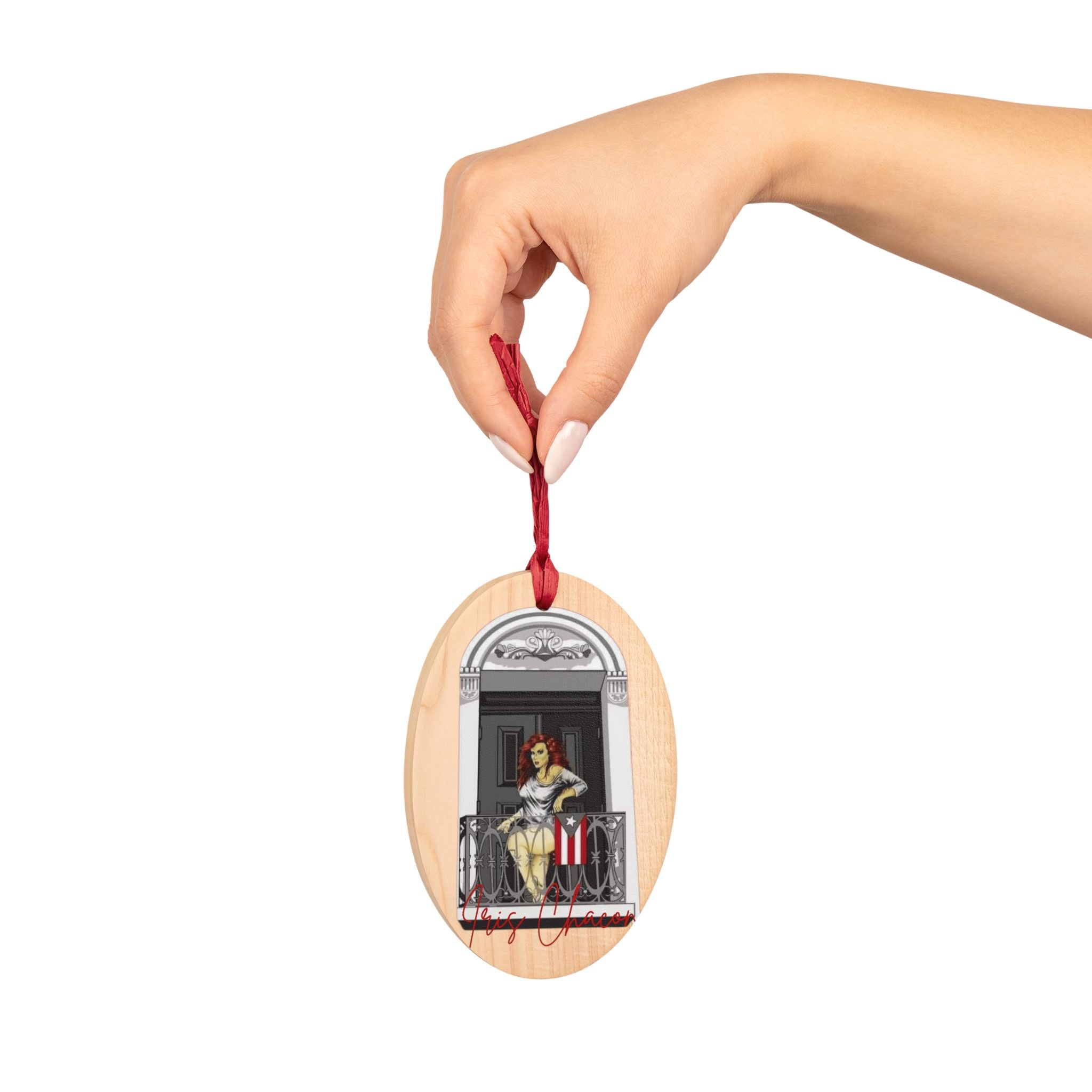 Iris Chacon Boricua Power Glass Ornament – Puerto Rico Sports, Music & Culture Pride