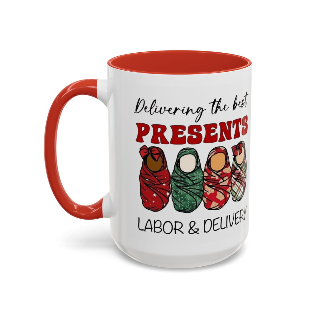 Christmas Presents Delivery Coffee Mug — "Delivering the Best Presents" Accent Mug Medical Christmas Mug,