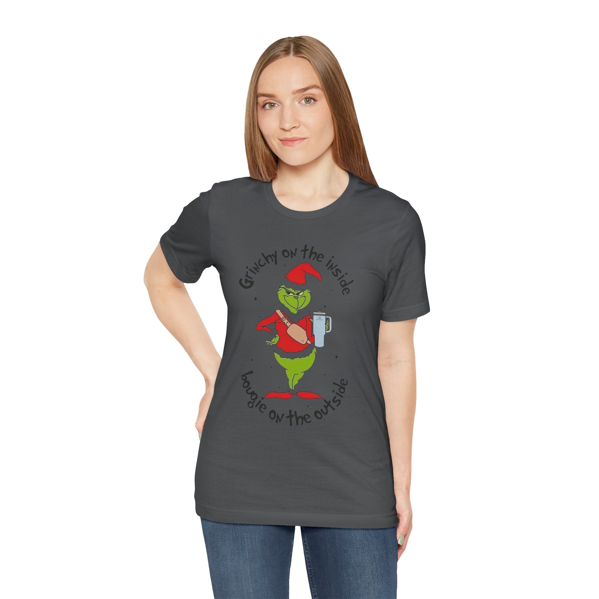 Grinch-Inspired Holiday Tee: 'Grinchy on the Inside, Boogie on the Outside'