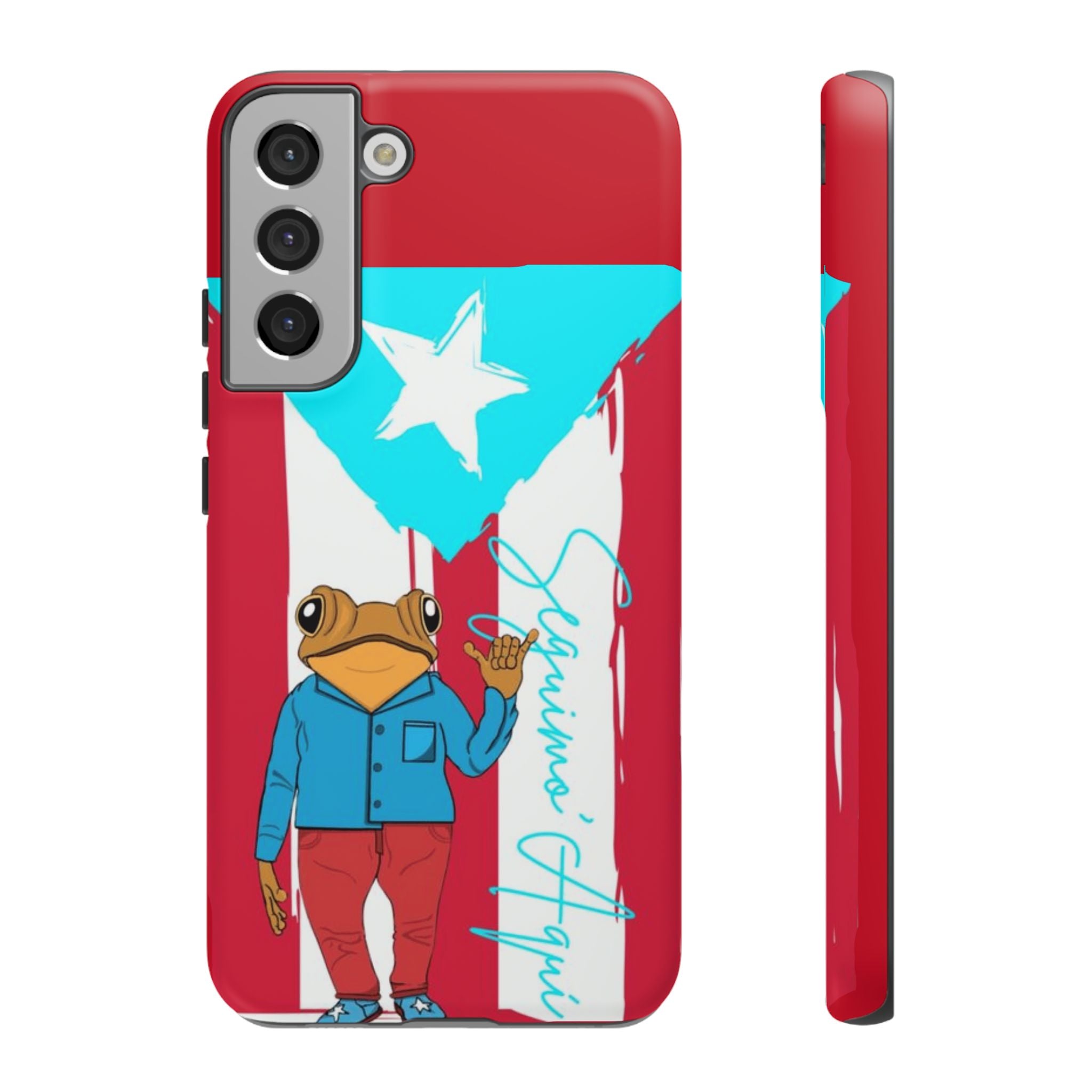 Puerto Rican Flag Frog Design ("Señorita Hops")Phone Case Isla del Encanto Phone Case – Puerto Rican Style
