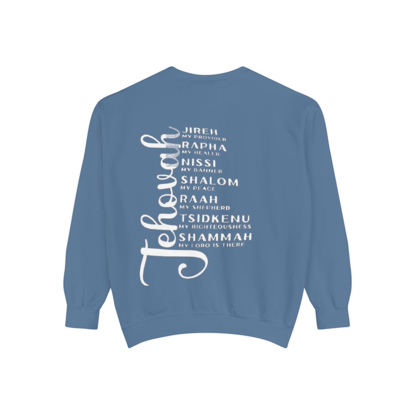 Jehovah Names Sweatshirt  Christian Faith Scriptural Names Pullover