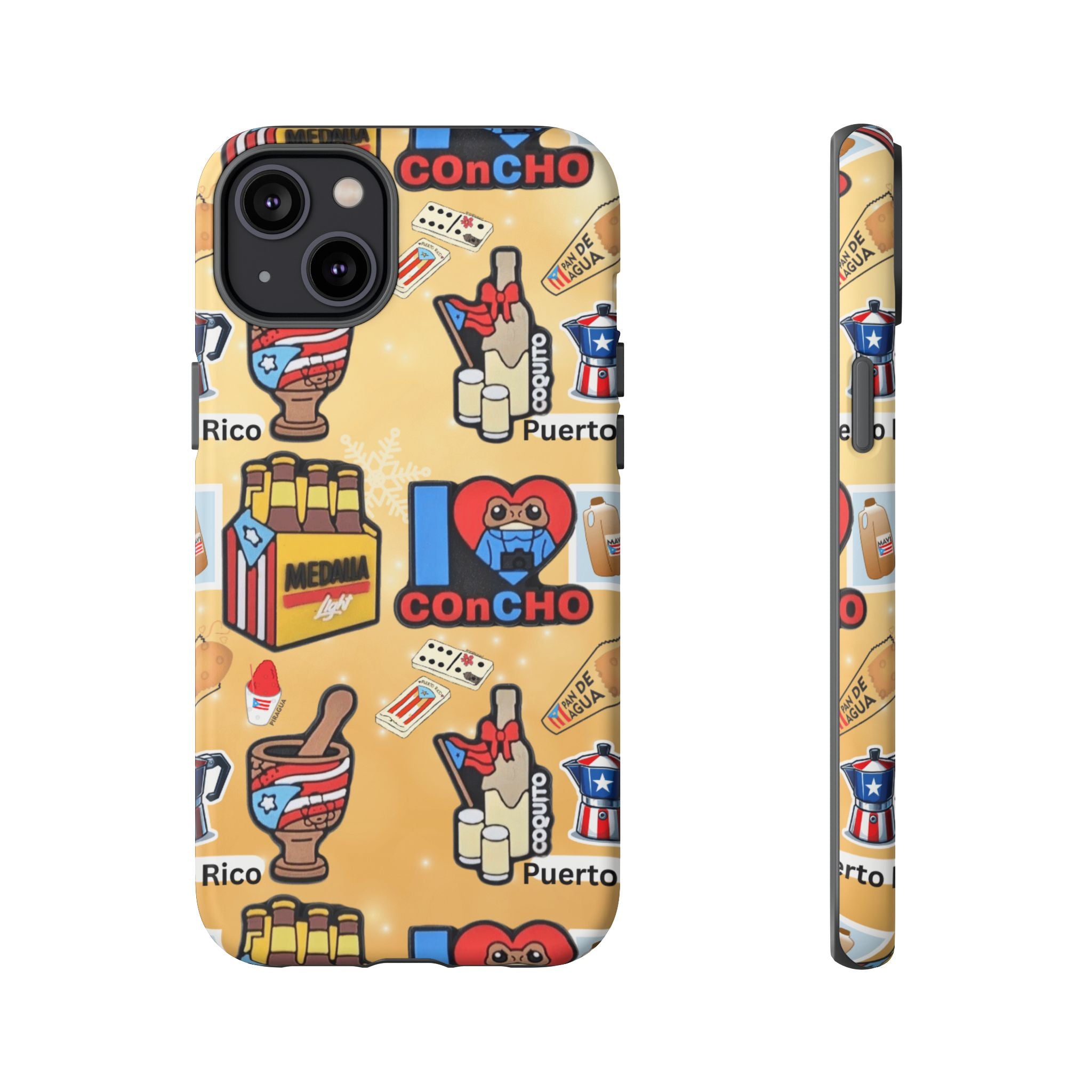 Puerto Rico Sticker Collage Tough Case  ‘I  Concho’ Pattern Phone Case