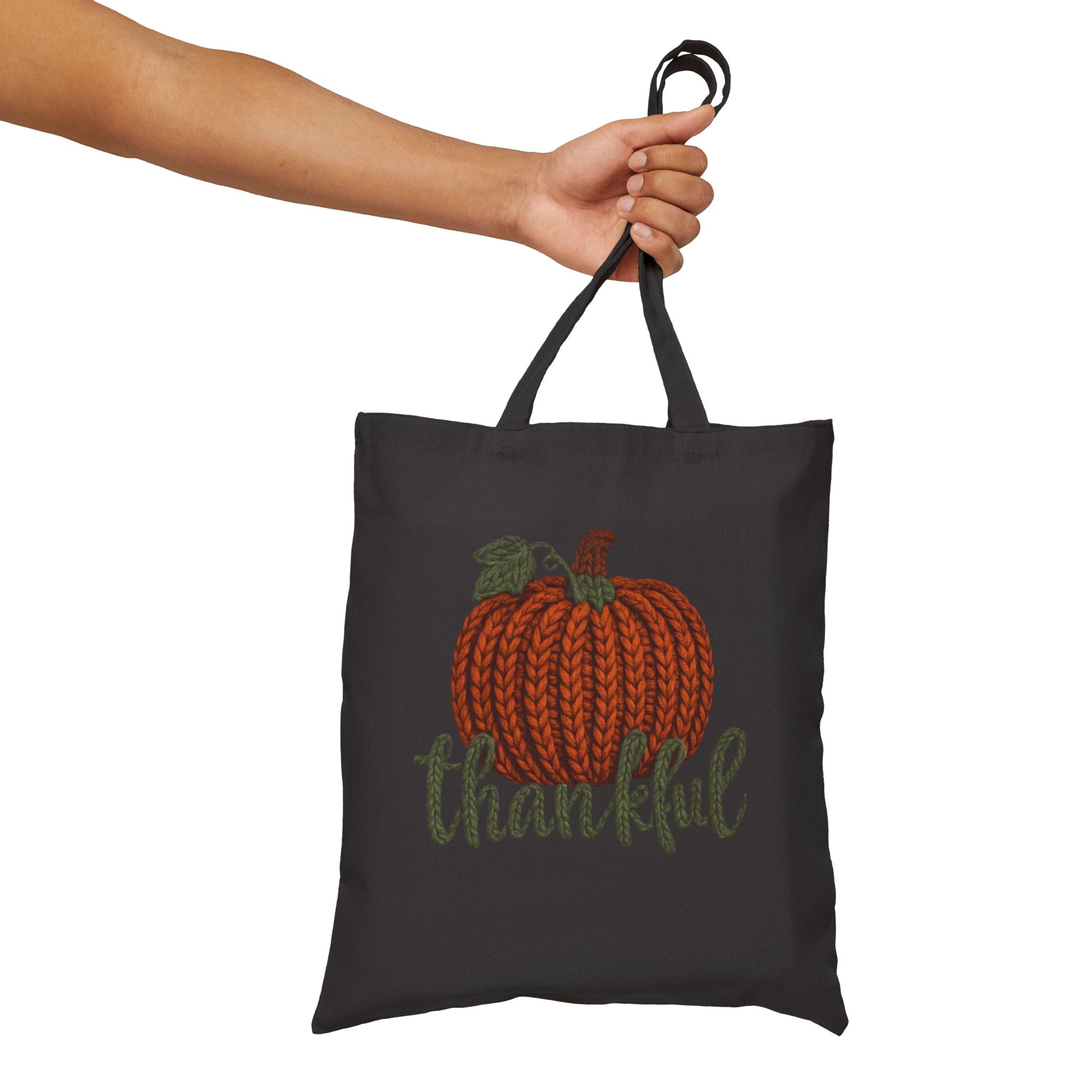 Thankful Pumpkin Tote Bag Christmas Tote Bag  Festive Holiday Design