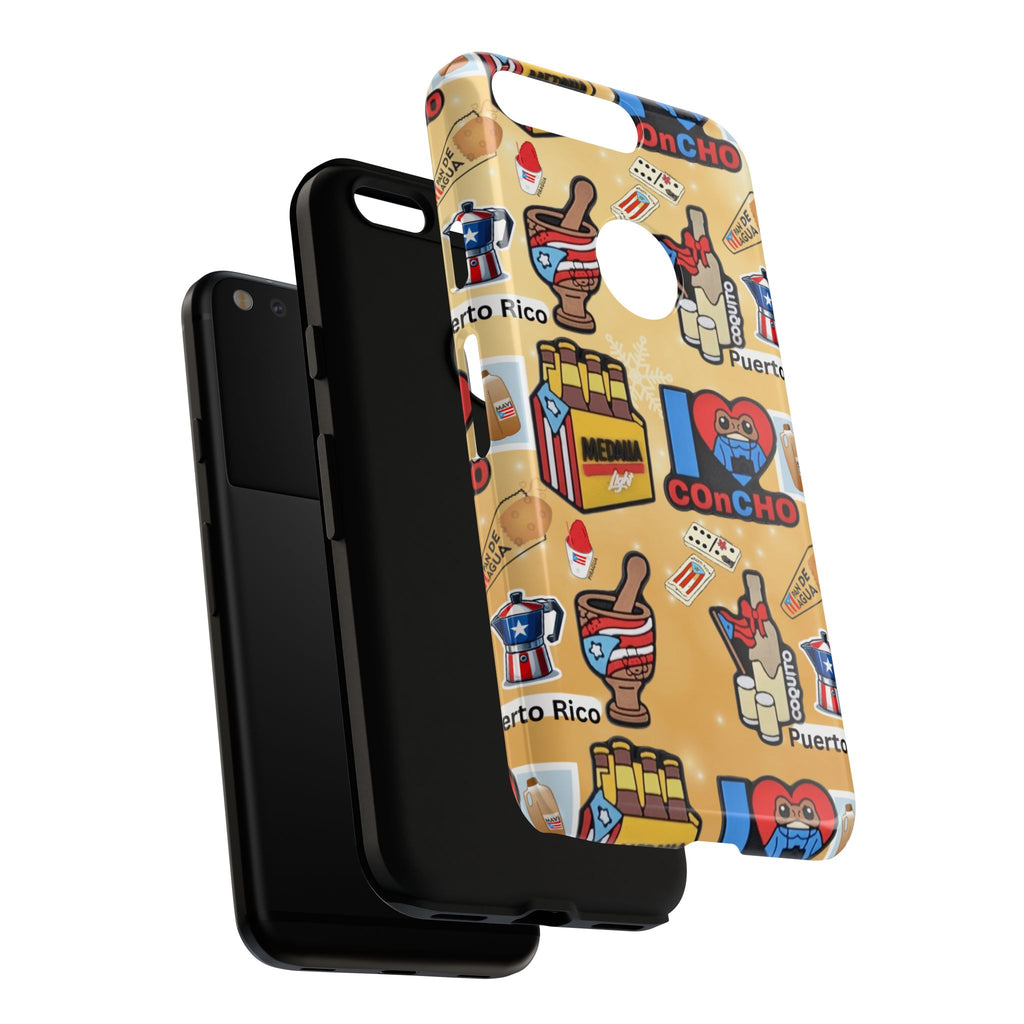 Puerto Rico Sticker Collage Tough Case  ‘I  Concho’ Pattern Phone Case