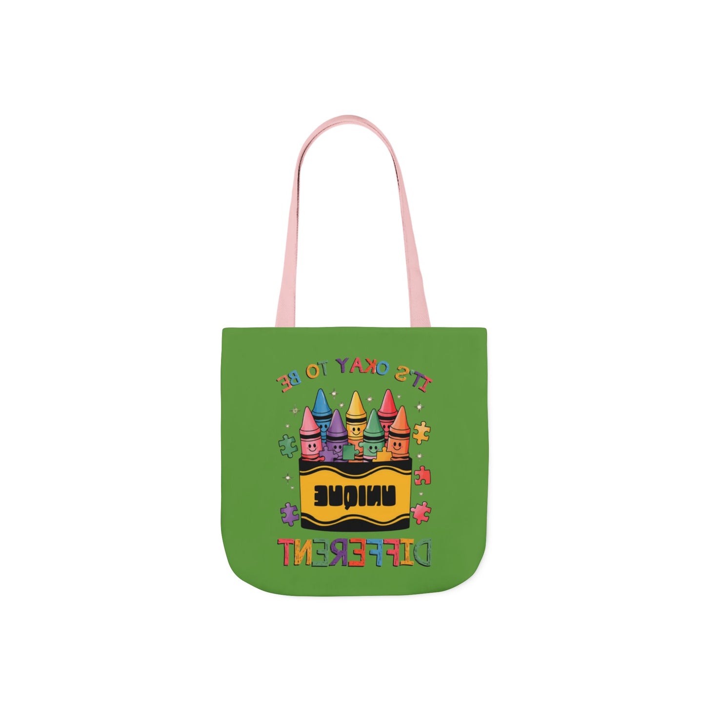Autism Awareness & Pride Collection Unique Canvas Tote Bag with Colorful Castle Design