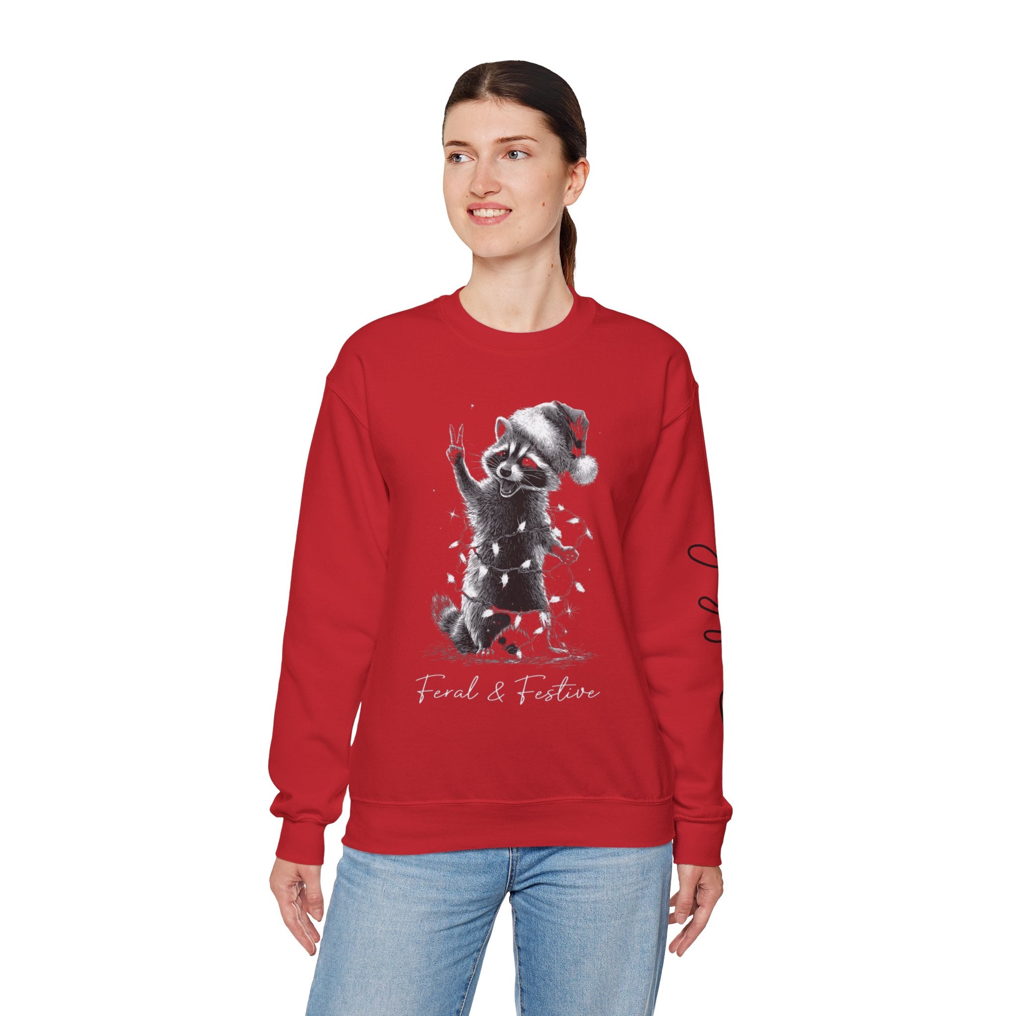 Holiday Raccoon Crewneck Sweatshirt Christmas Tshirts and sweaters,