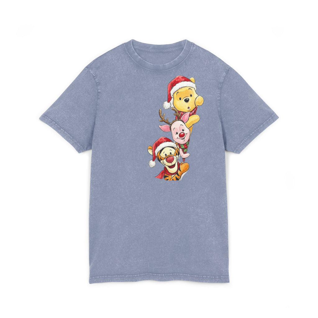 Christmas Character Stack Acid-Wash  Tee Cartoon Christmas T-shirts and Sweaters,