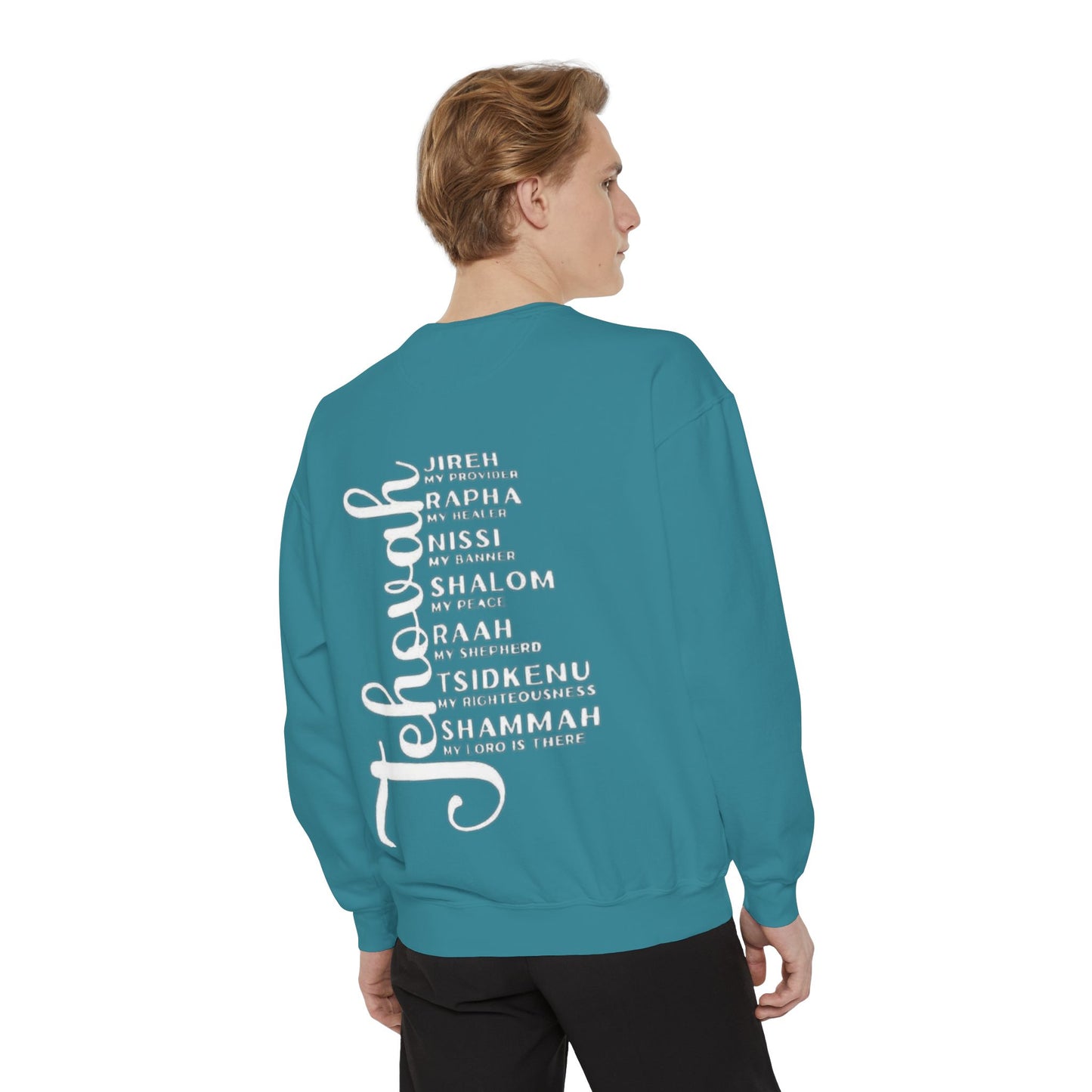 Jehovah Names Sweatshirt  Christian Faith Scriptural Names Pullover