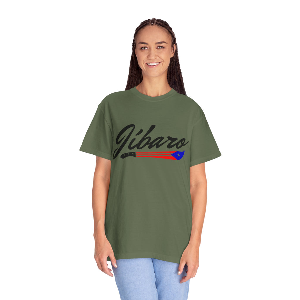 T-Shirt  "Jíbaro" Puerto Rican Heritage Tee (Back Machete  Sombrero de Paja Design) Puerto Rico’s Navidades