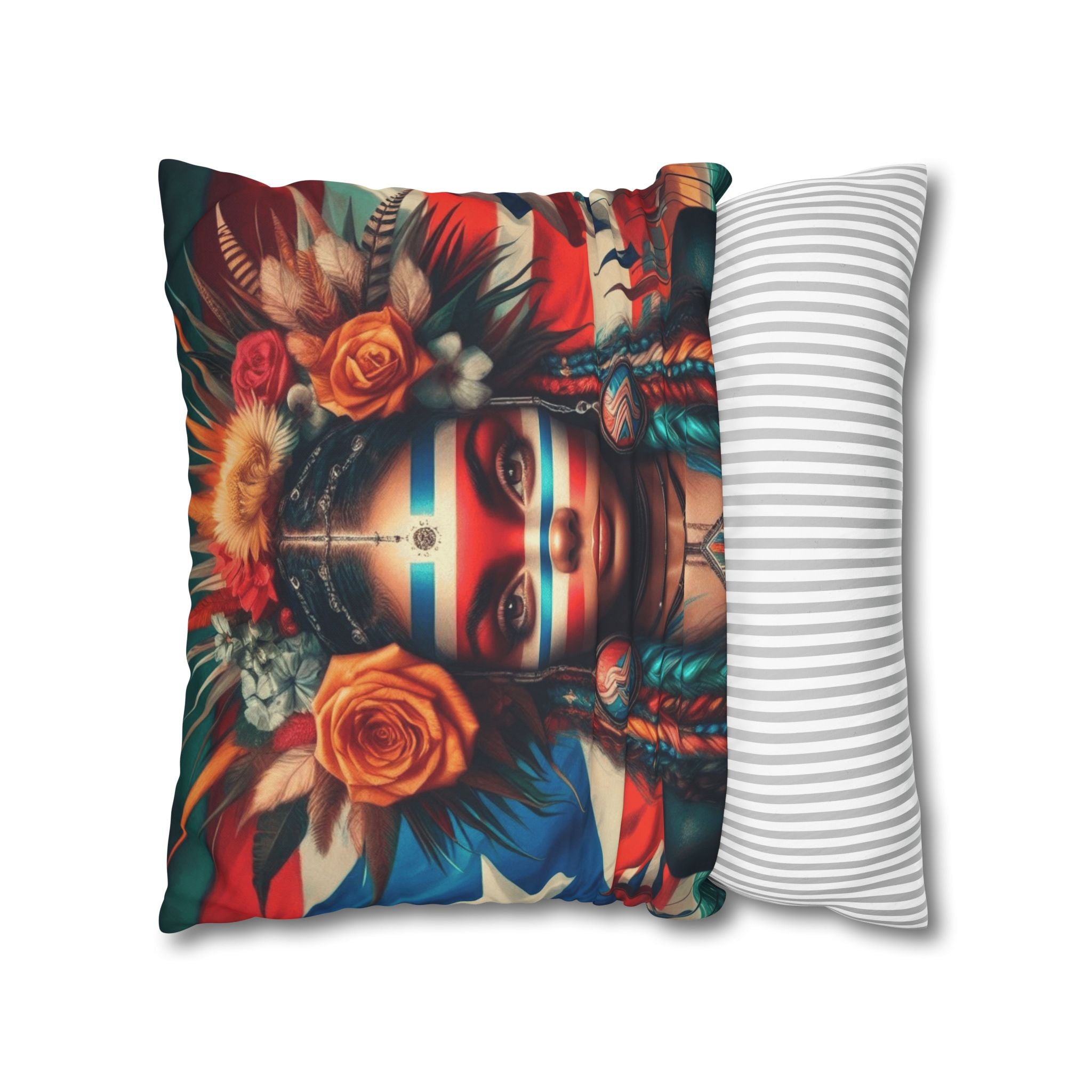 Tribal Goddess Decorative Pillow Puerto Rico Culture Pillow