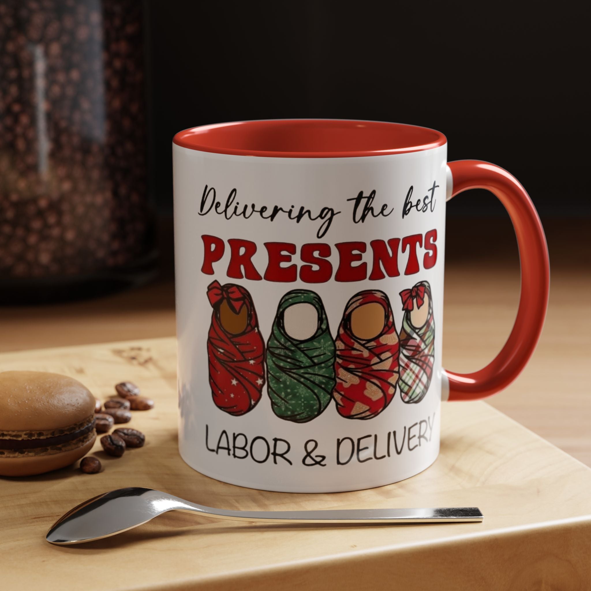 Christmas Presents Delivery Coffee Mug — "Delivering the Best Presents" Accent Mug Medical Christmas Mug,