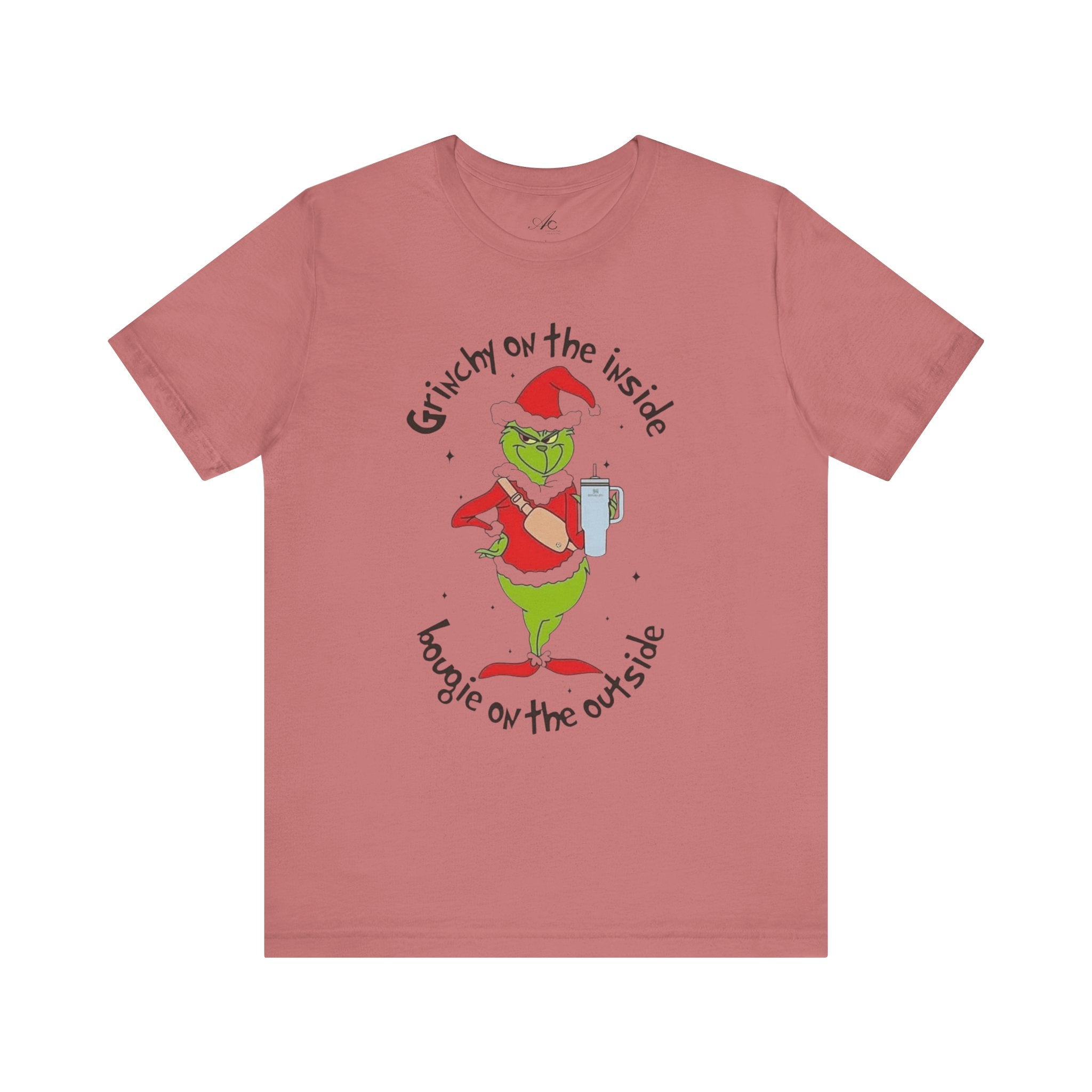 Grinch-Inspired Holiday Tee: 'Grinchy on the Inside, Boogie on the Outside'