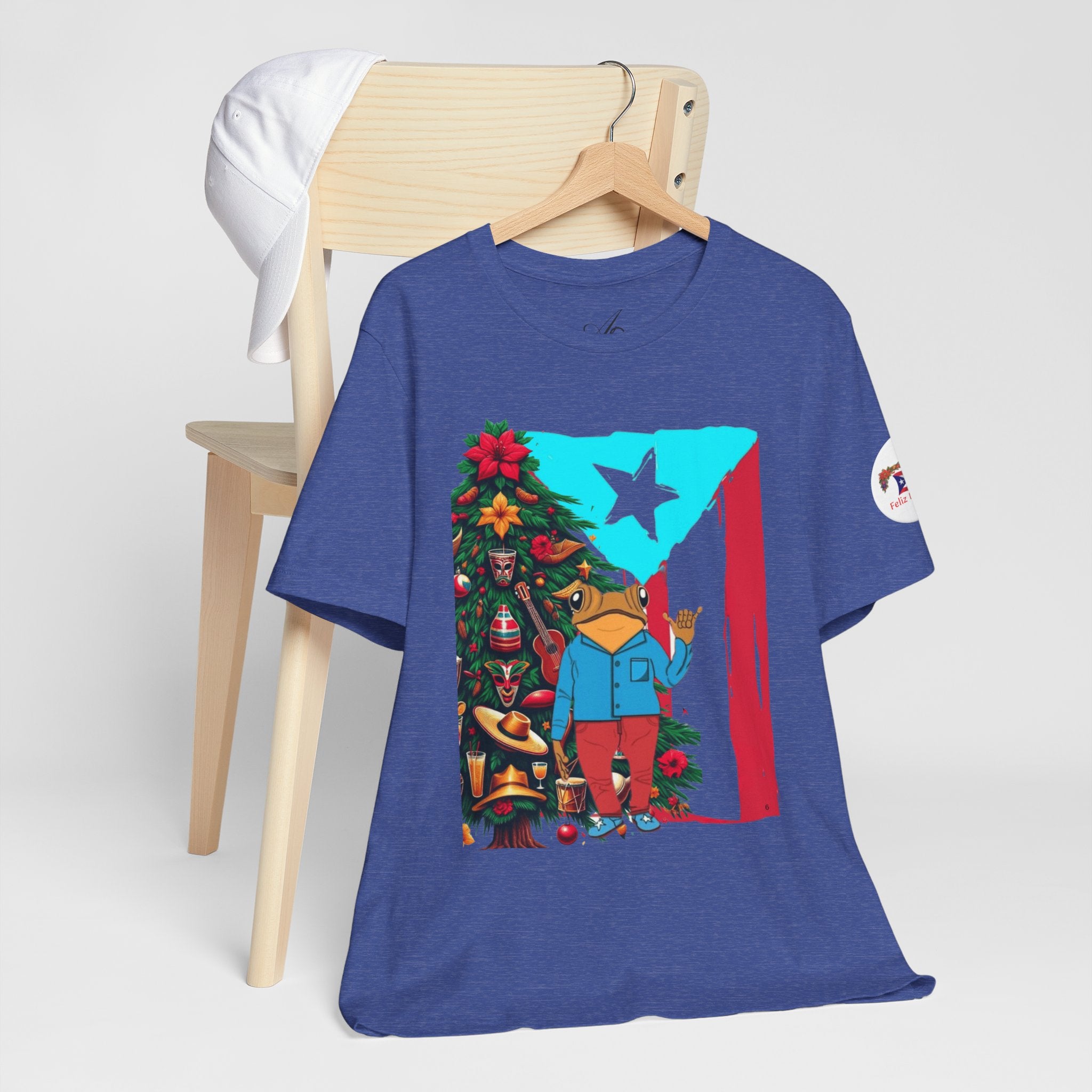 Puerto Rico Holiday T-Shirt  Coquí by Christmas Tree Graphic Puerto Rico’s Navidades