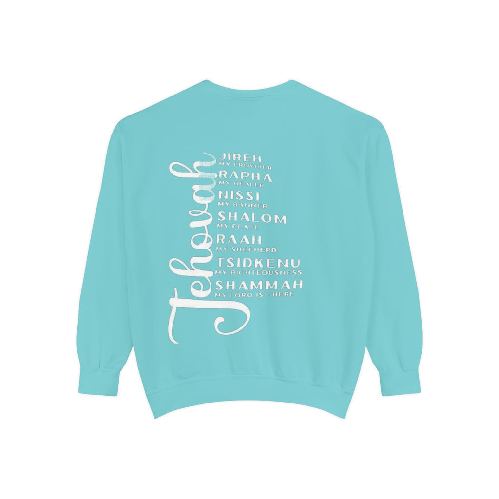 Jehovah Names Sweatshirt  Christian Faith Scriptural Names Pullover