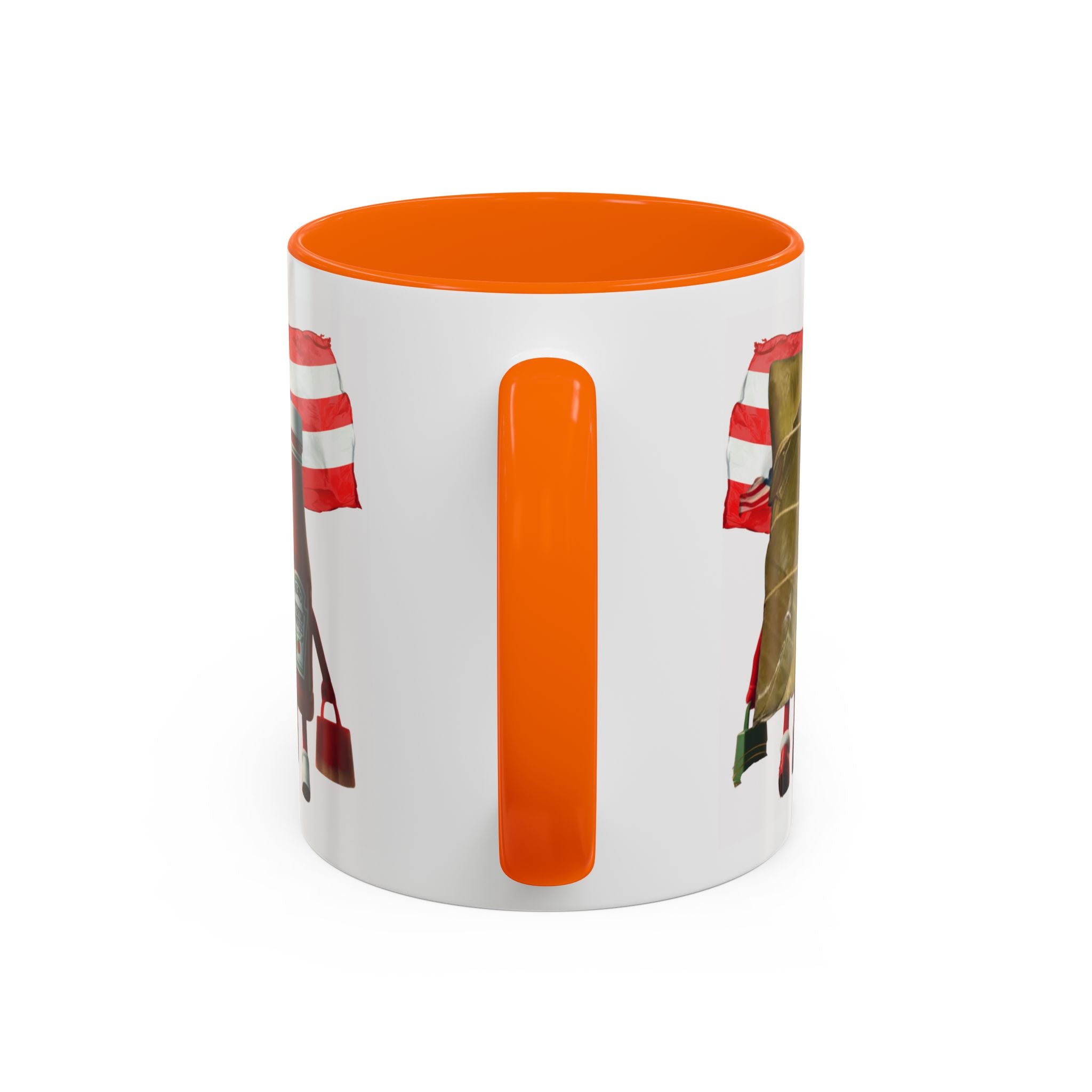 Puerto Rican Flag Ketchup & Pasteles Coffee Mug — Funny Food Friends Accent Mug (11/15oz)