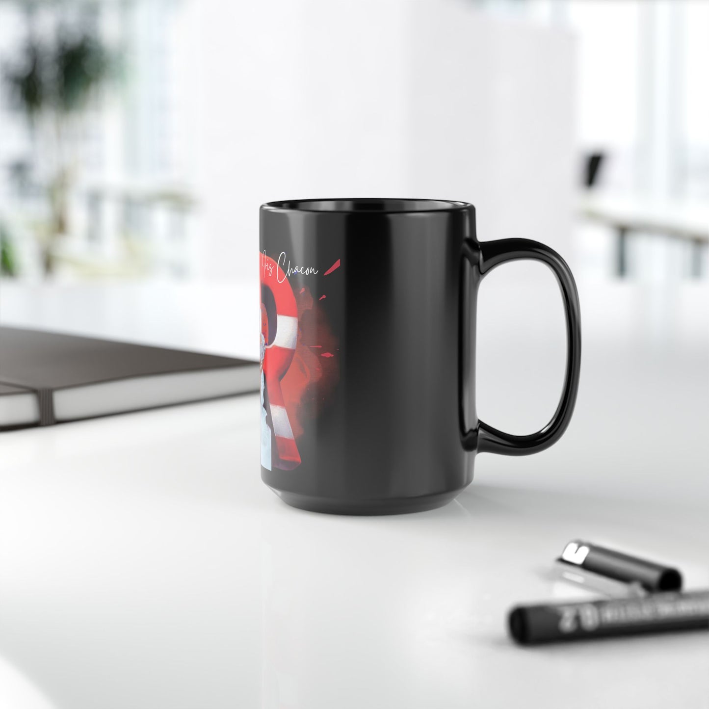 Iris Chacon Puerto Rican Pride Mug, 15oz Black Coffee Cup, Perfect Gift for Birthdays, Holidays, and Celebrations