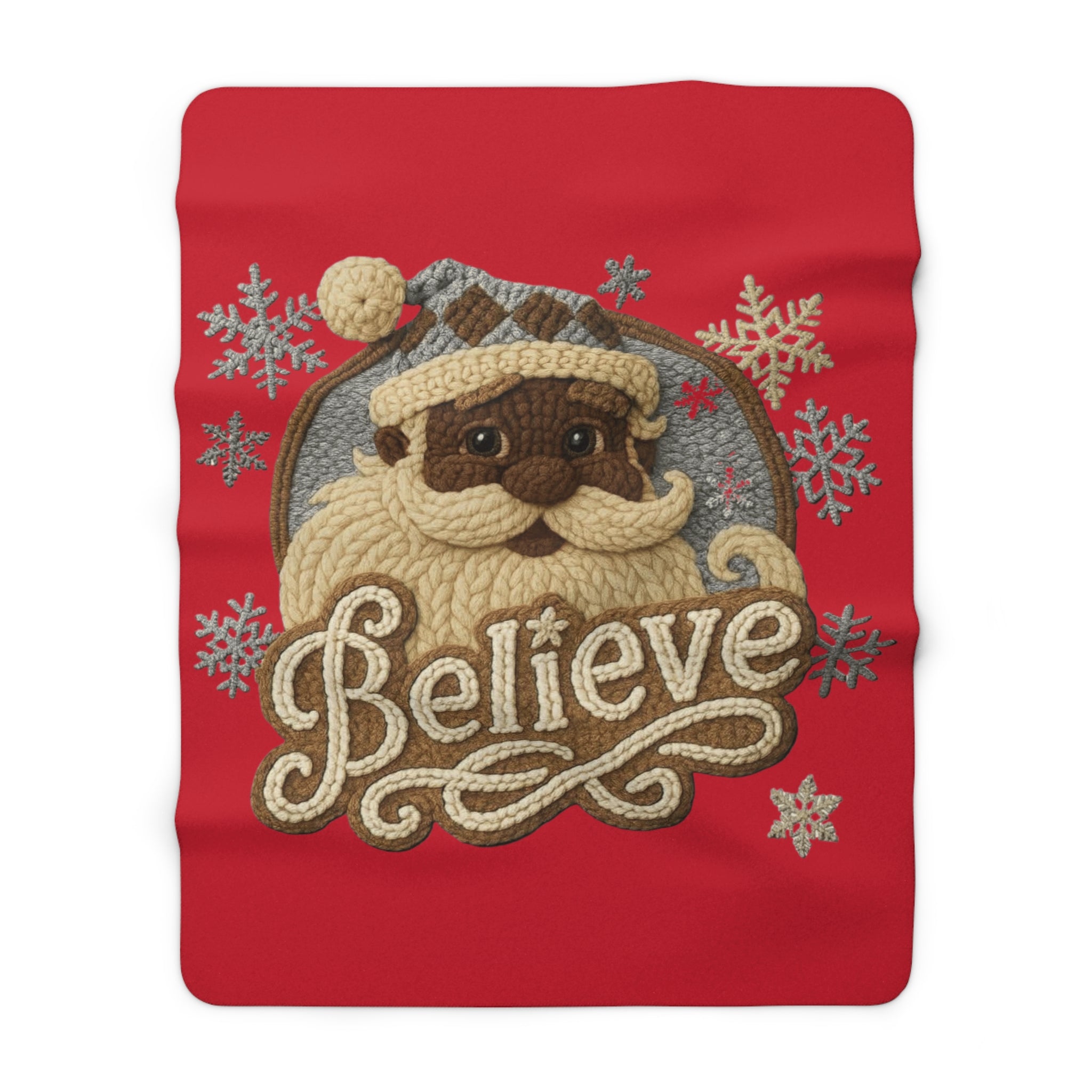 Santa’s Little Snuggle Blanket Believe Santa Sherpa Blanket
