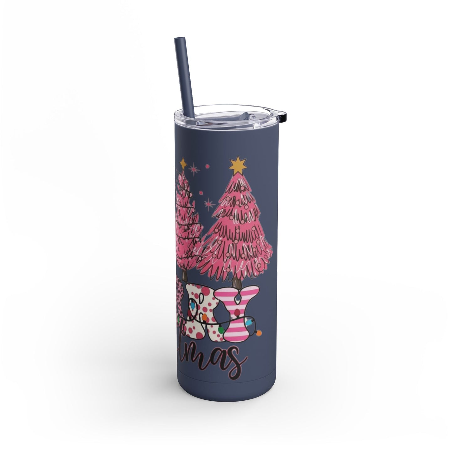 Christmas Tree Tumbler - 20oz Skinny Matte Drinkware Christmas gift mug