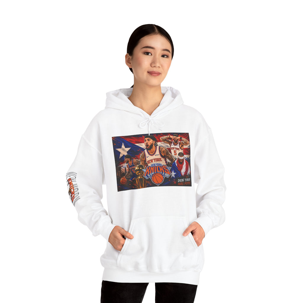 NY-K Retro Player Collage Hoodie — Basketball Fan Sweatshirt