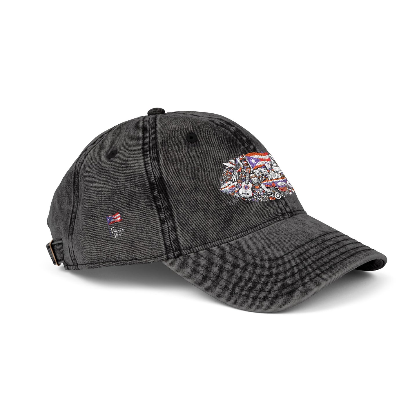 Vintage Embroidered Dad Cap – Unisex Cotton Hat with Distressed Look, Adjustable Fit, Classic Everyday Style
