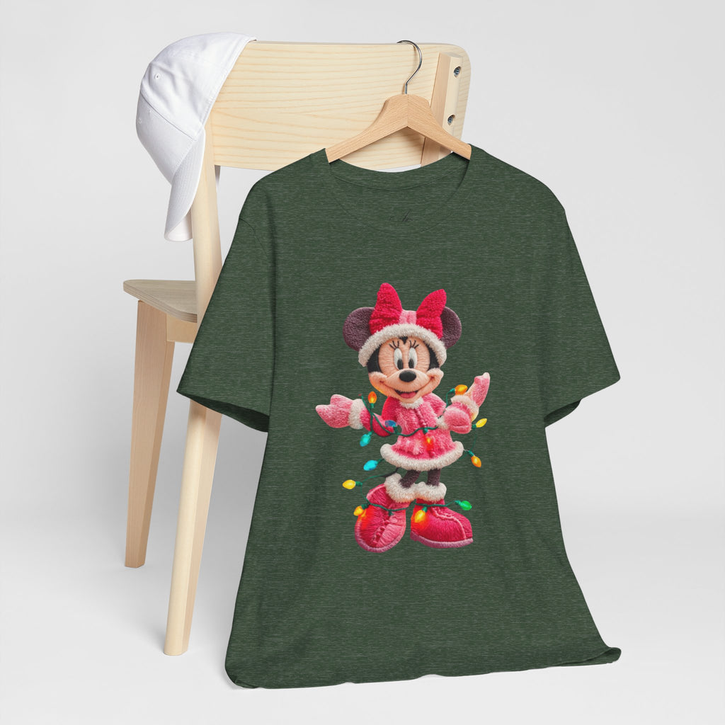 Minnie Mouse Holiday Lights T-Shirt Festive Holiday Designs