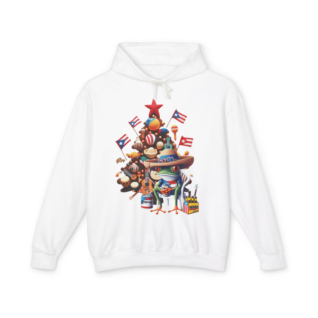Puerto Rico Navidades Holiday Fiesta Hoodie — Puerto Rican Christmas Tree Graphic Sweatshirt