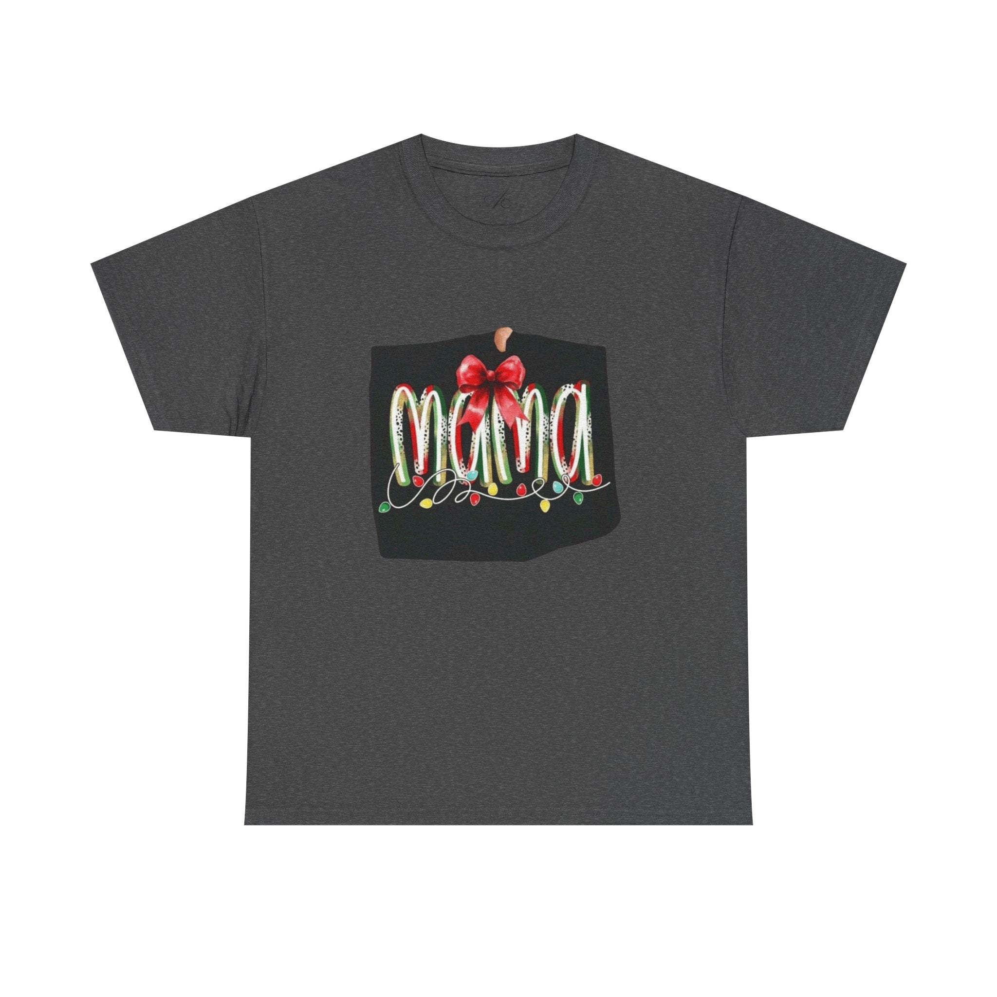 Festive Mama Tee, Cozy Holiday Shirt, Gift for Mom, Christmas T-Shirt, Unisex Cotton Tee