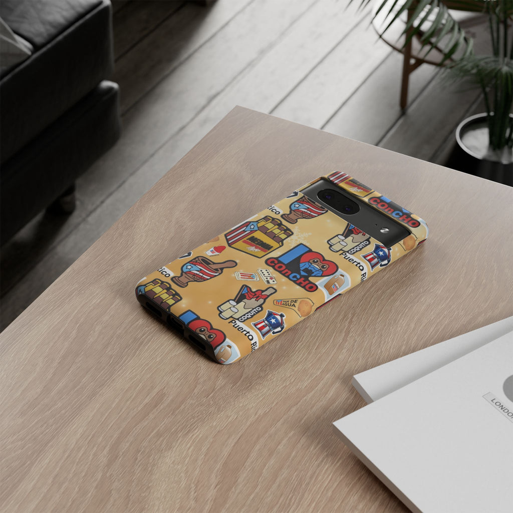 Puerto Rico Sticker Collage Tough Case  ‘I  Concho’ Pattern Phone Case