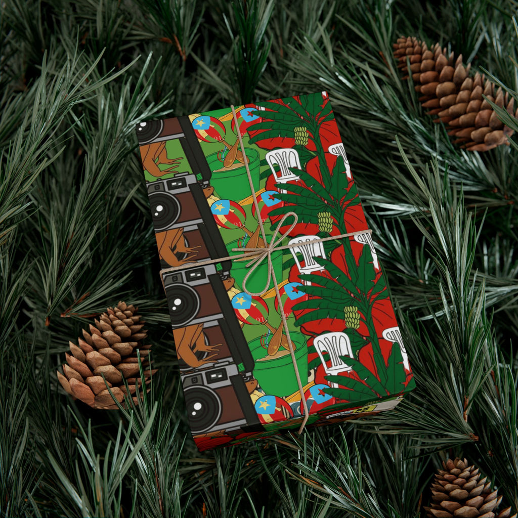 Navidad en Puerto Rico Wrapping Paper – Festive Boricua Holiday Gift Wrap 🇵🇷🎄