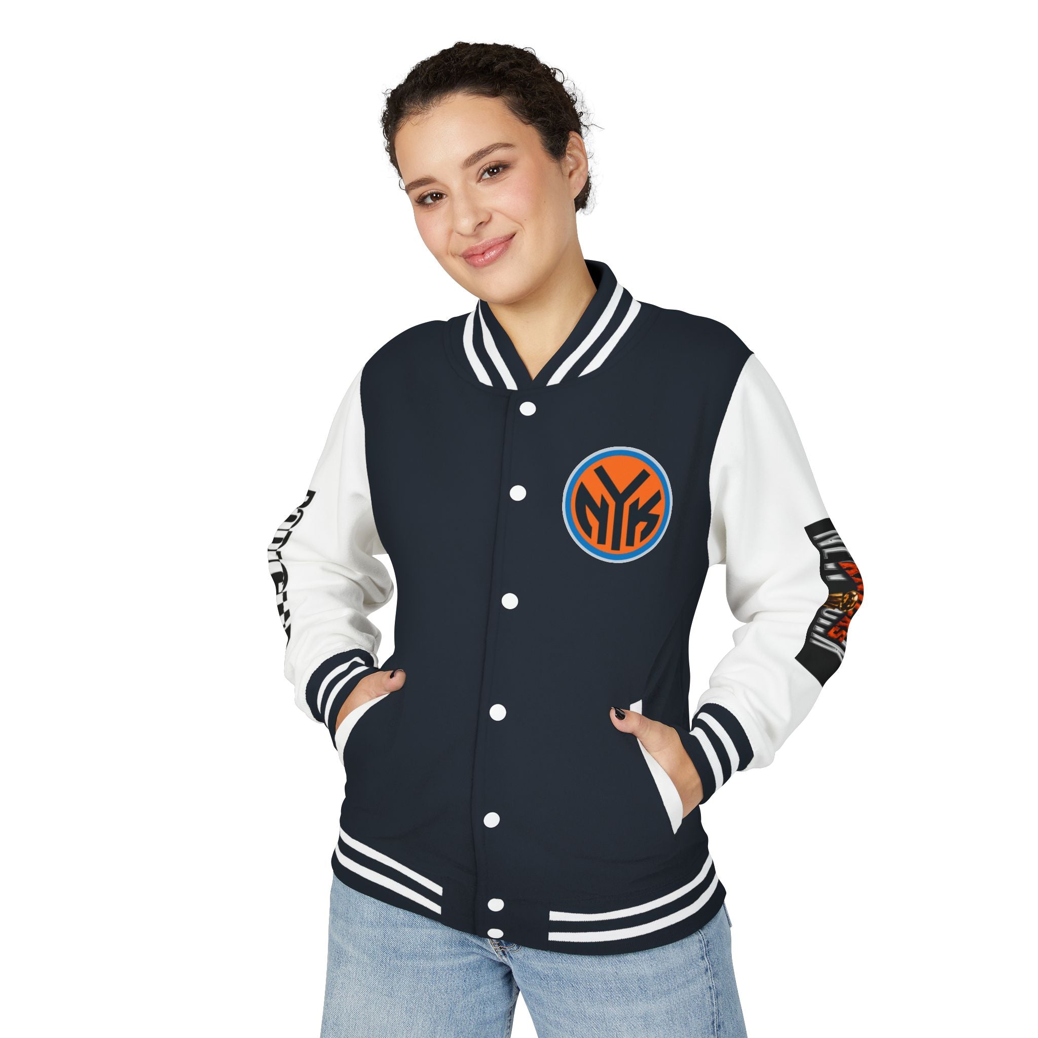Basketball-Inspired Letterman Jacket — Men's Retro Varsity Sports Jacket Jose AlvarTribute Varsity Jacket