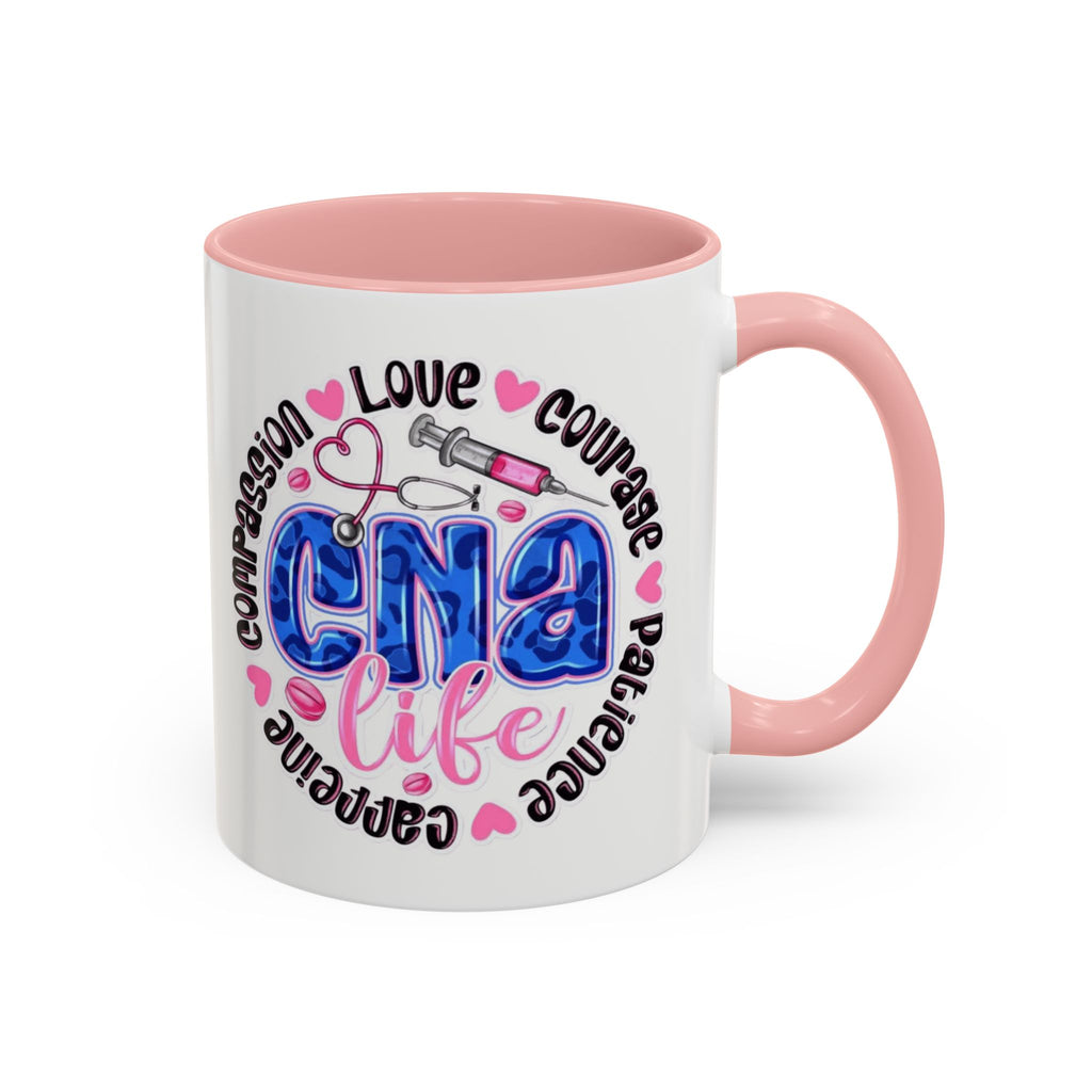 CNA Life Coffee Mug — Compassion, Courage & Patience Accent Mug (11/15oz) Medical Christmas Mug