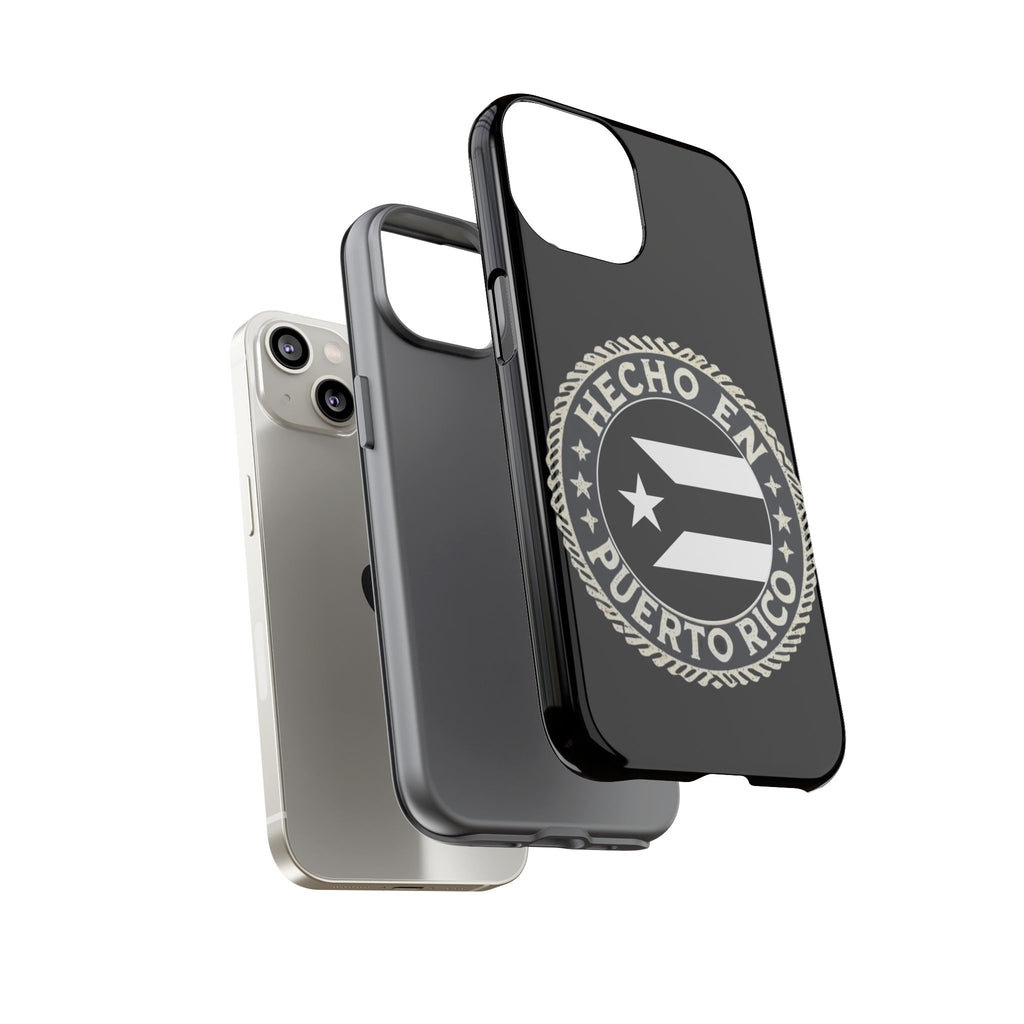 Hecho en Puerto Rico Phone Case  Puerto Rican Flag Emblem Tough Protective Cover