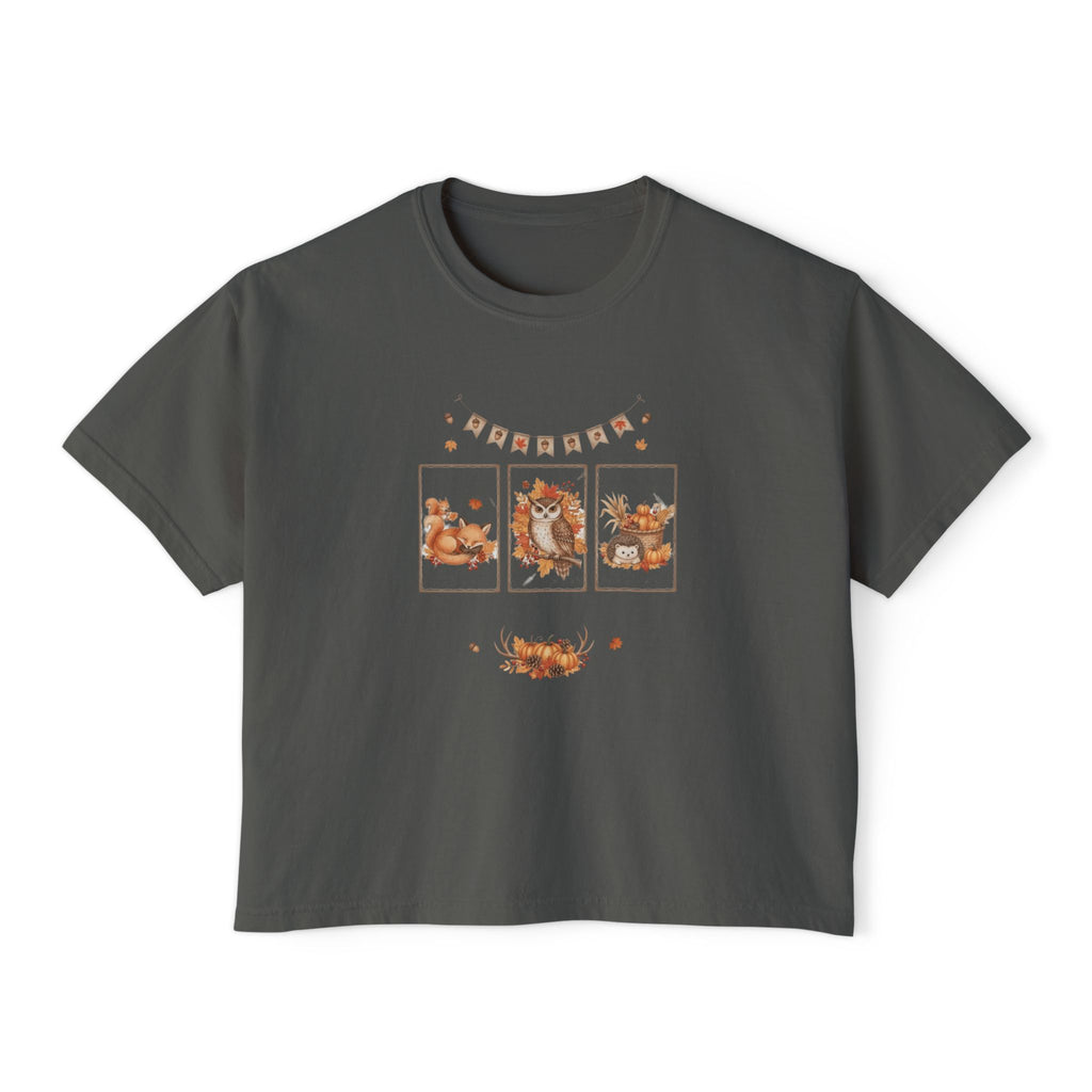 Autumn Vibes Women's Boxy Tee - Cozy Seasonal Apparel, Perfect for Fall Celebrations, Casual Style, Gift for Her, Cute Graphic Top