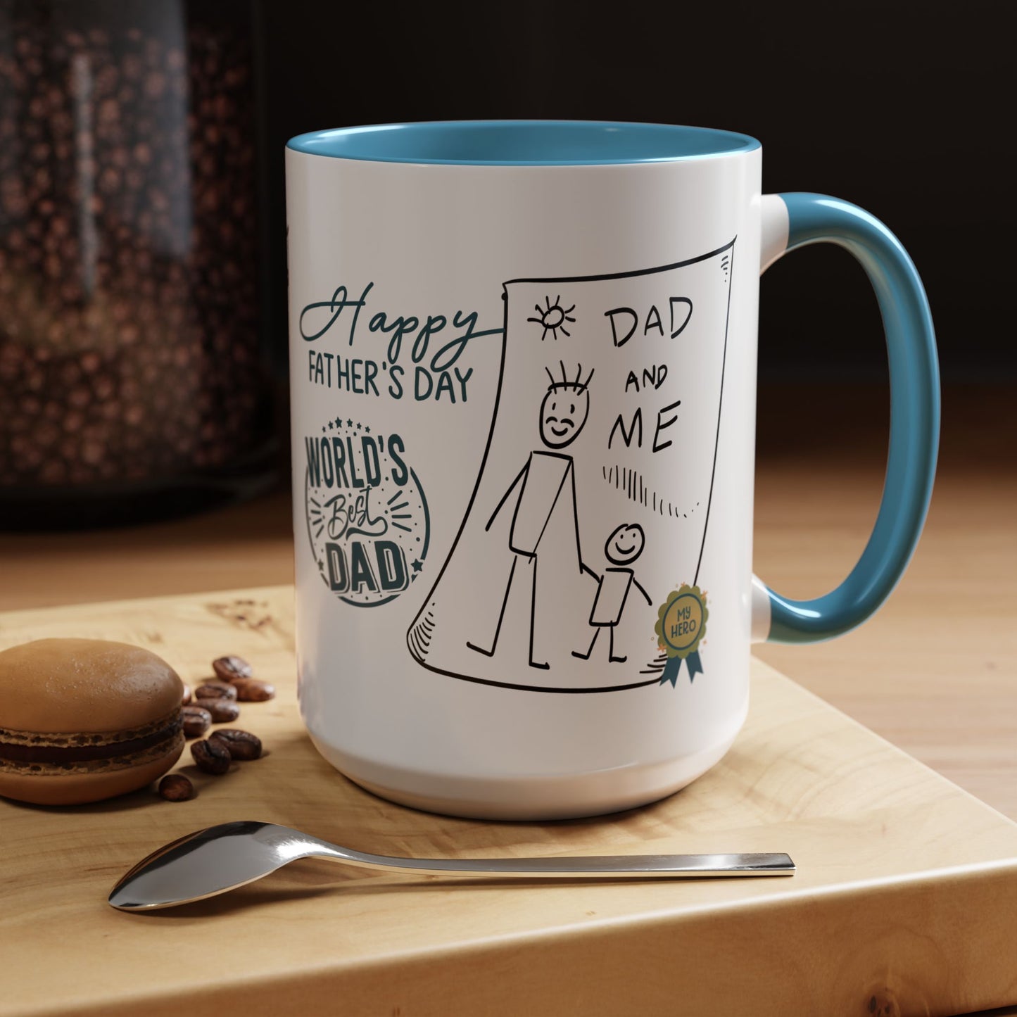 Best Dad Mug Masculine Design Mug Sentimental Fathers Gift Accent Coffee Mug (11, 15oz)