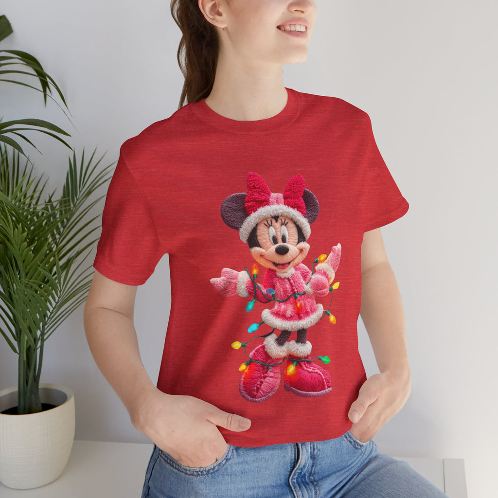 Minnie Mouse Holiday Lights T-Shirt Festive Holiday Designs