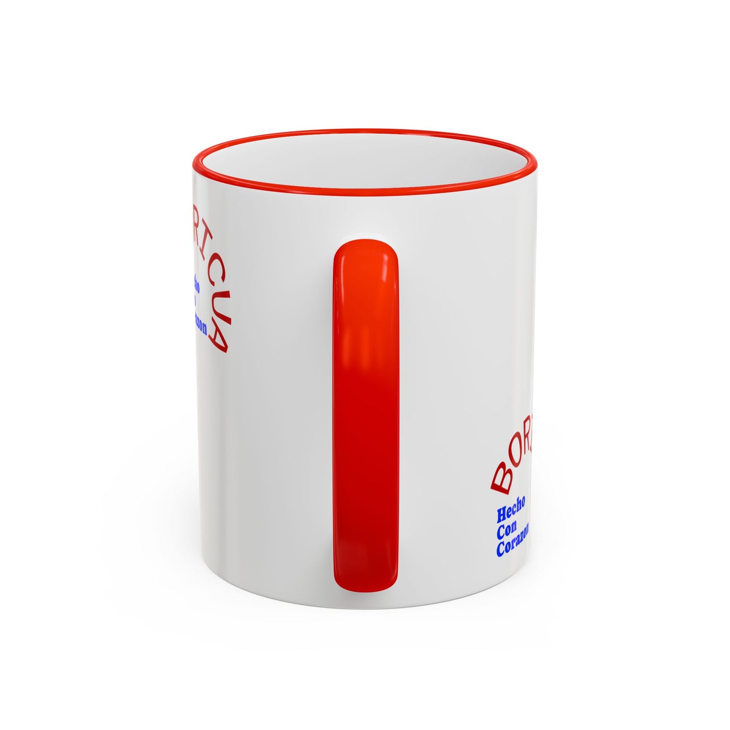 Puerto Rico Flag Heart Accent Rim Mug — Patriotic Coffee Cup (11oz/15oz)