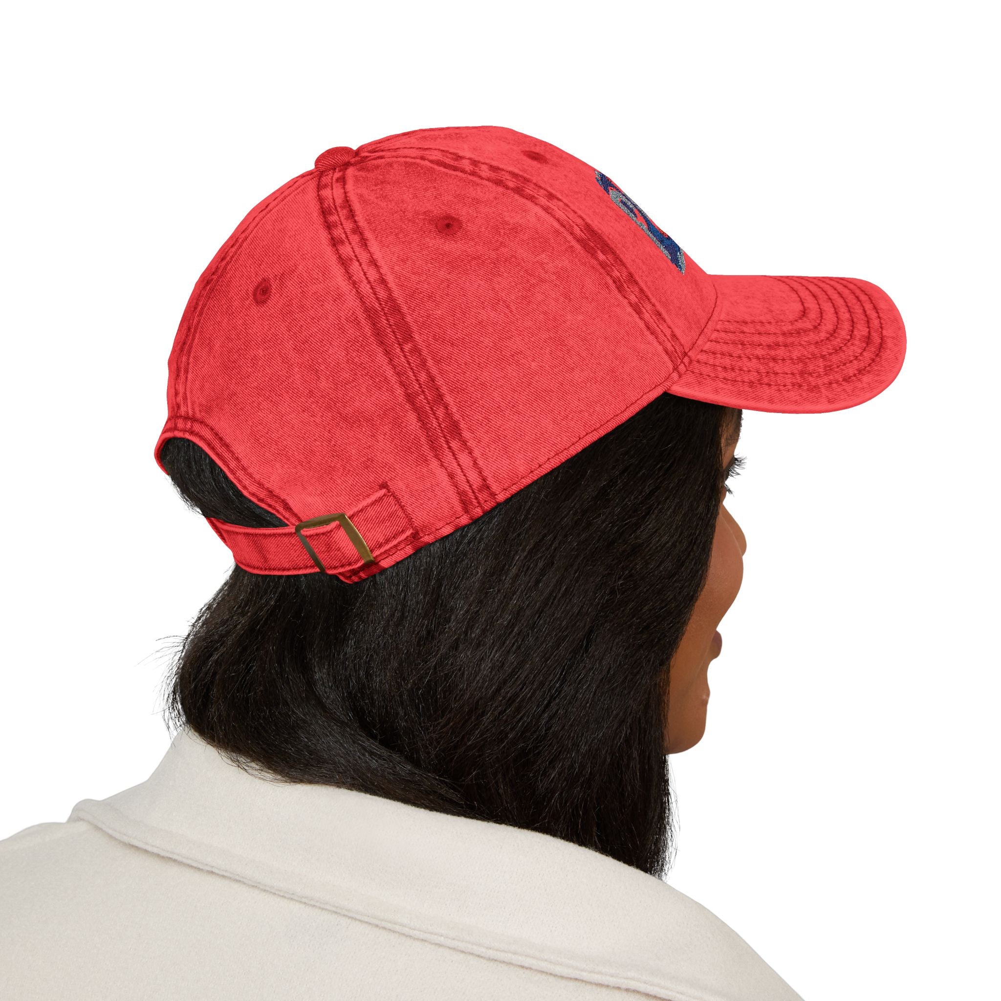 Puerto Rico Pride Knit Hat Vintage Embroidered Cap Puneta Red Hat for Casual Style