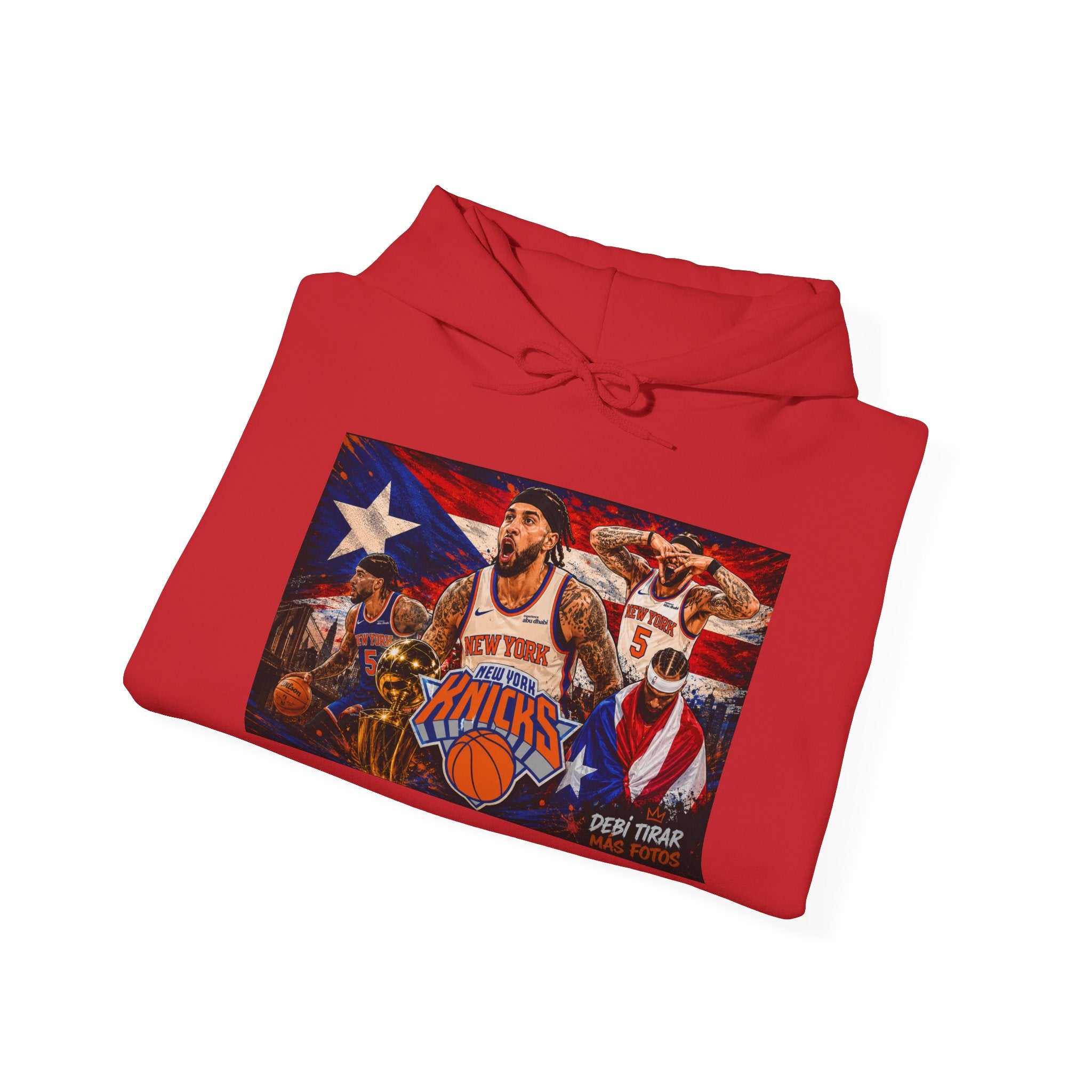 NY-K Retro Player Collage Hoodie — Basketball Fan Sweatshirt
