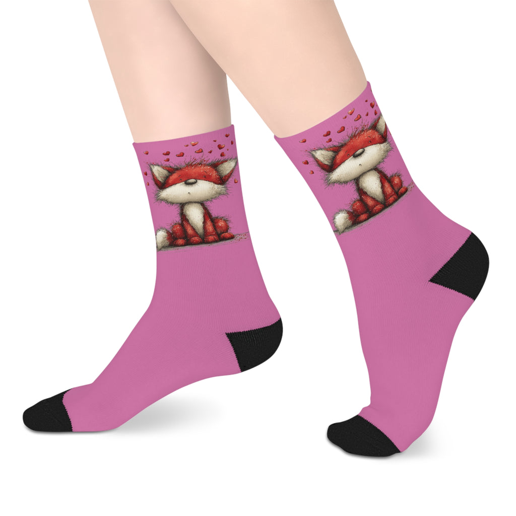 A small gift with lots of heart Valentine Candy Heart Mid-Length Socks