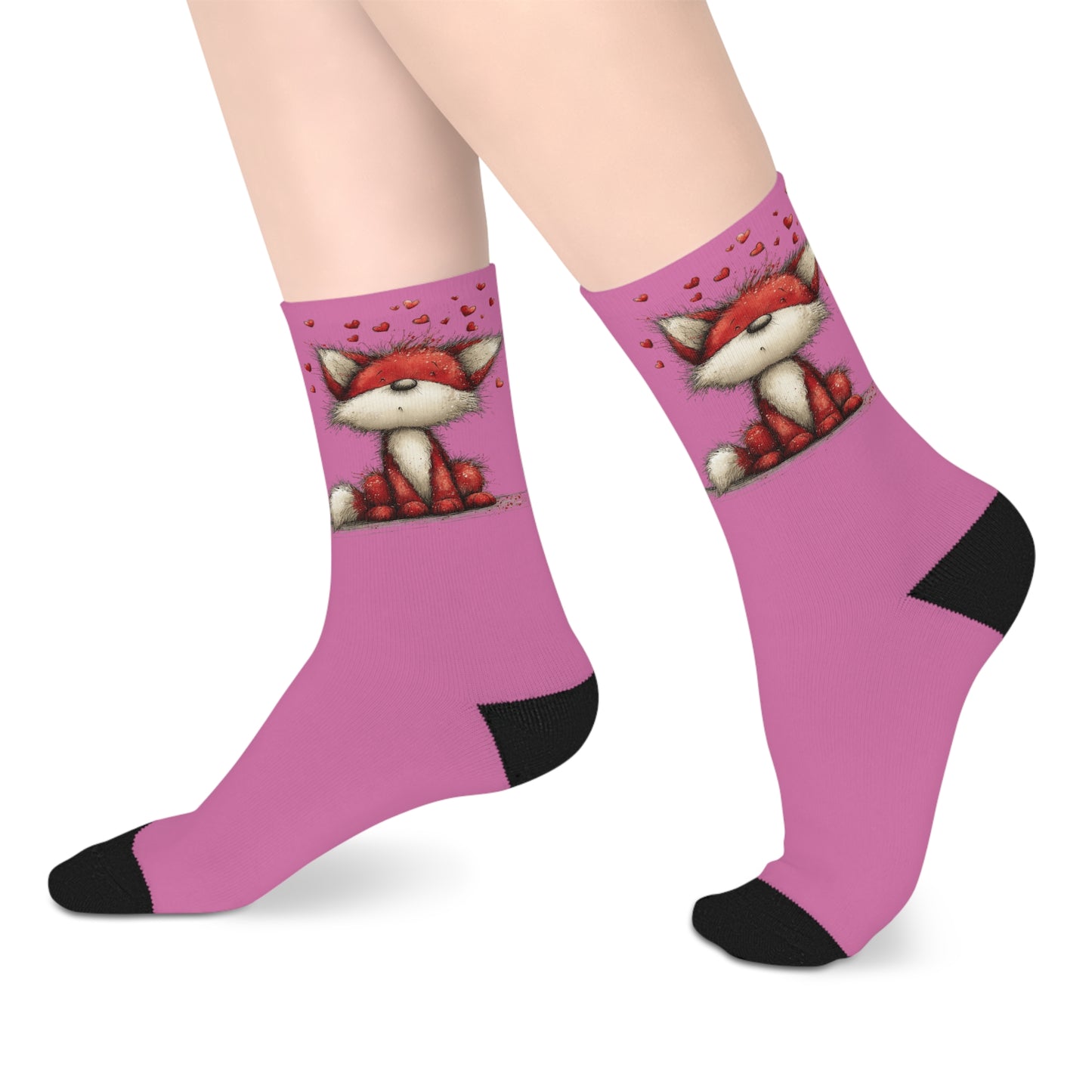 A small gift with lots of heart Valentine Candy Heart Mid-Length Socks