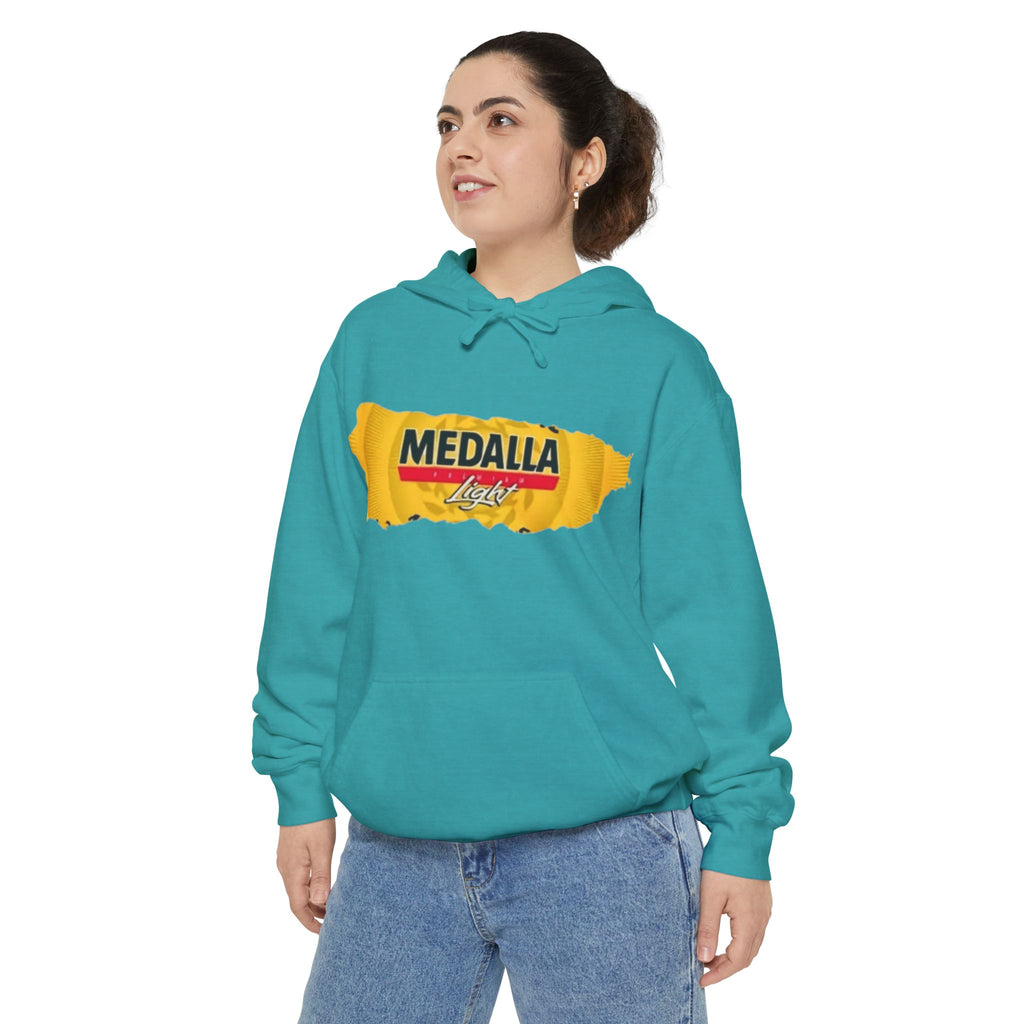 Medalla Light Logo Hoodie Vintage Beer Brand Pullover Puerto Rico Navidade