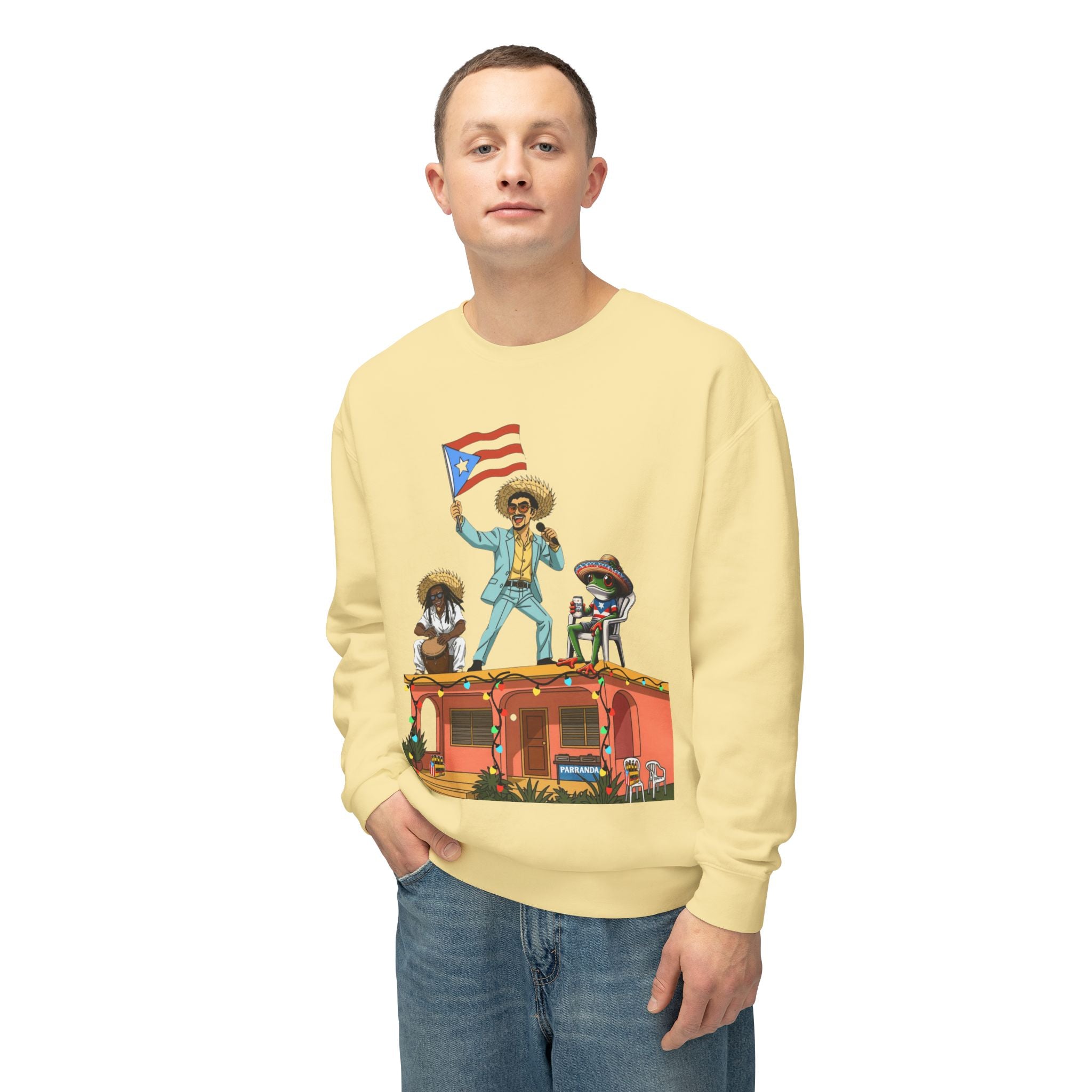 Puerto Rican Benito Parade Sweatshirt  Boricua De Pura Cepa Crewneck Puerto Rico Navidades