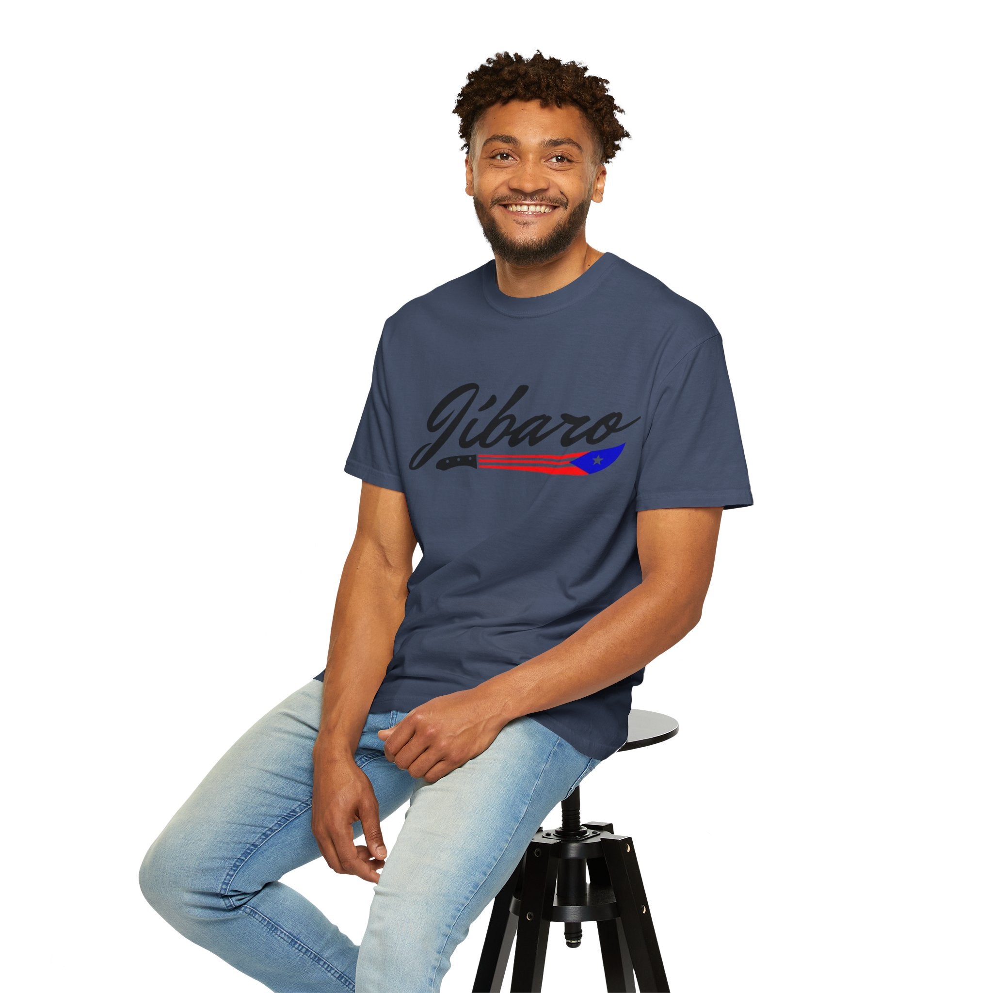 T-Shirt  "Jíbaro" Puerto Rican Heritage Tee (Back Machete  Sombrero de Paja Design) Puerto Rico’s Navidades