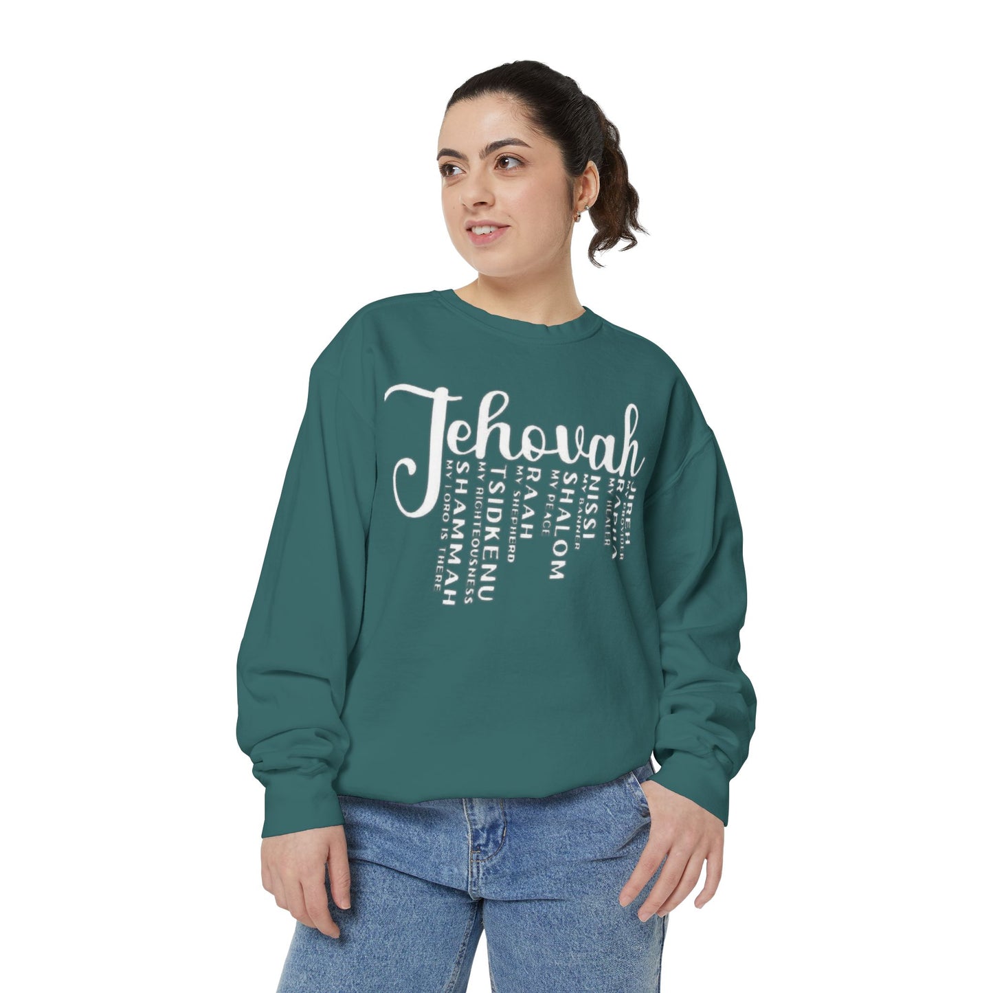 Jehovah Names Sweatshirt  Christian Faith Scriptural Names Pullover