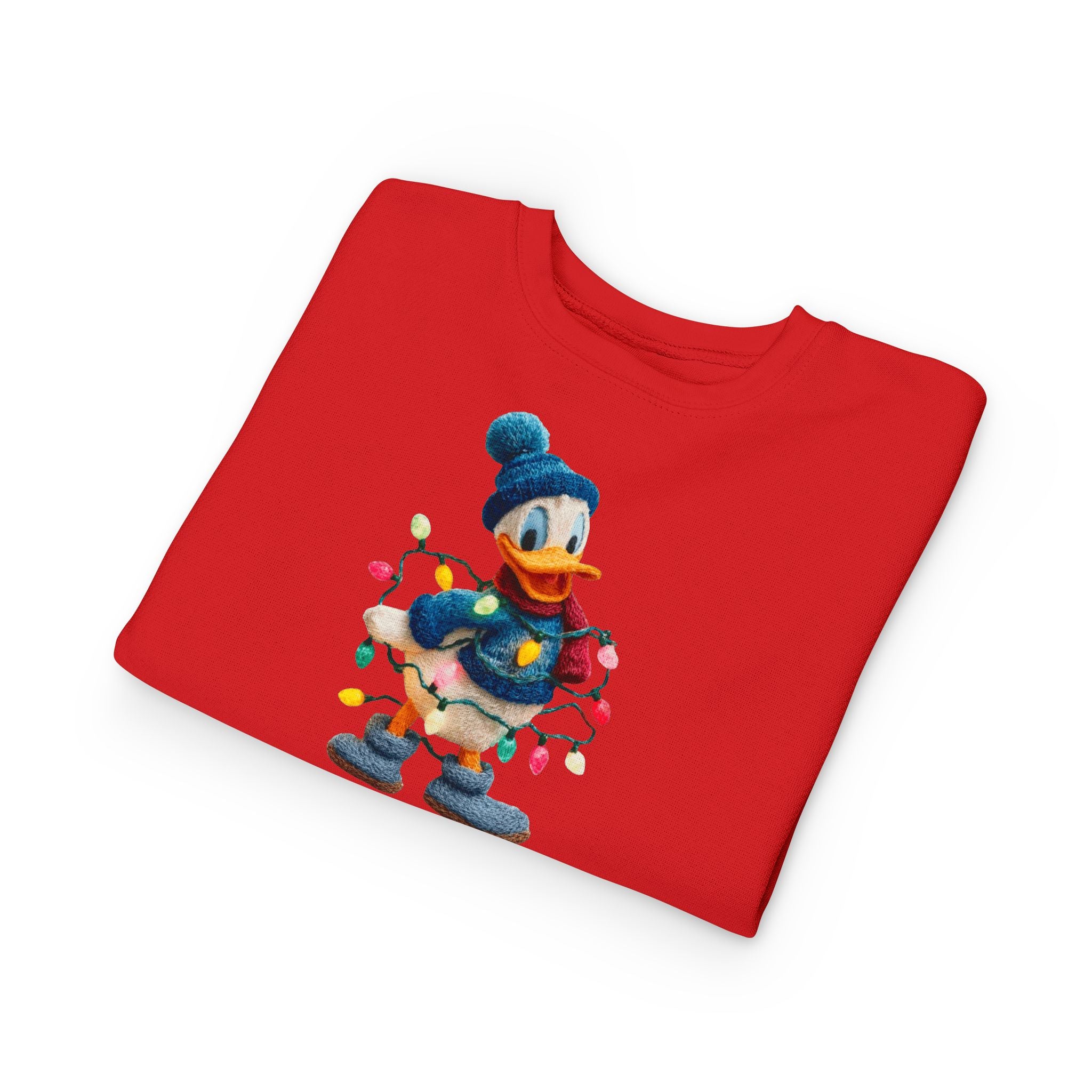 Toddler Sweatshirt  Festive Donald Duck Holiday Lights Pullover