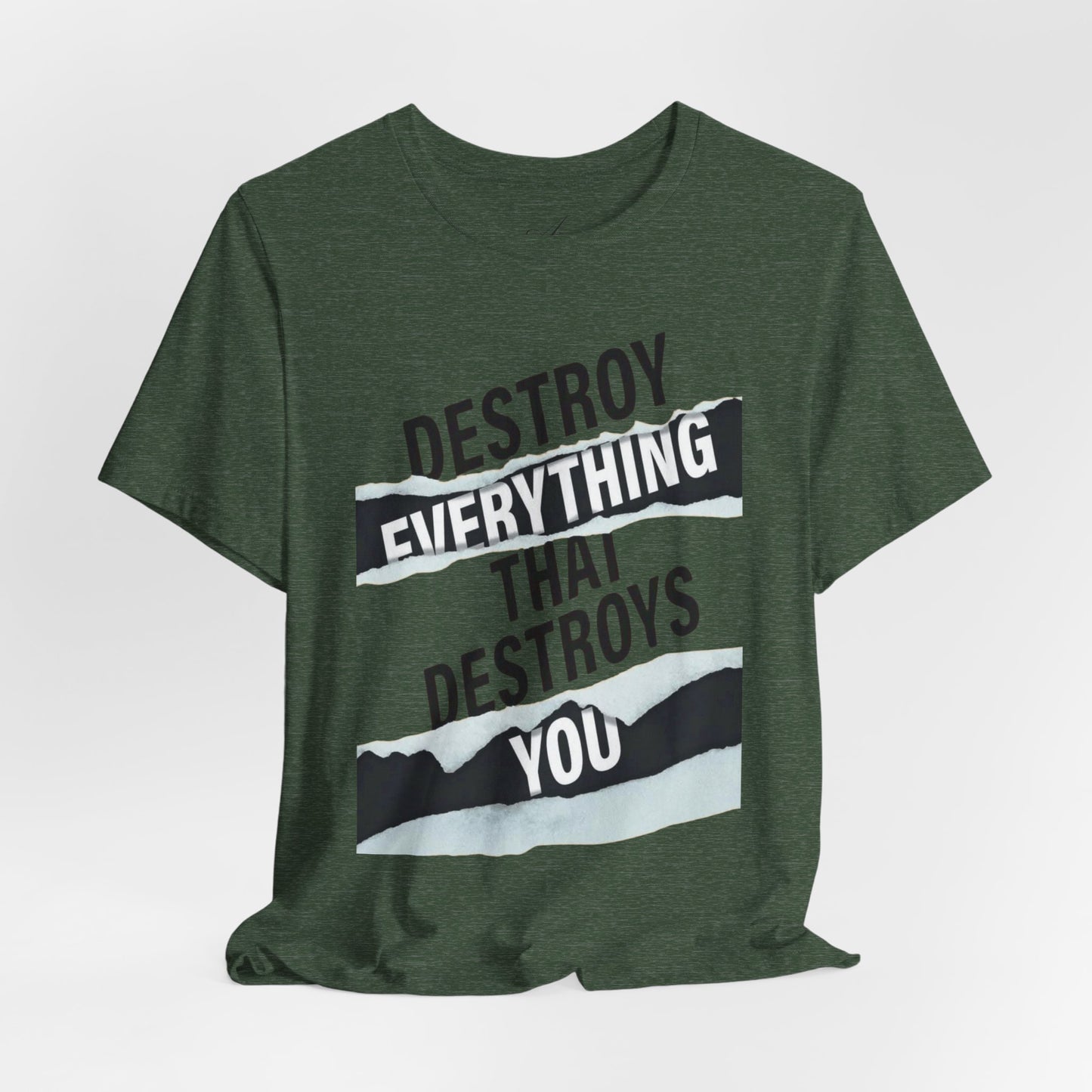Destroy Everything That Destroys You T-Shirt  Bold Typographic Graphic Tee