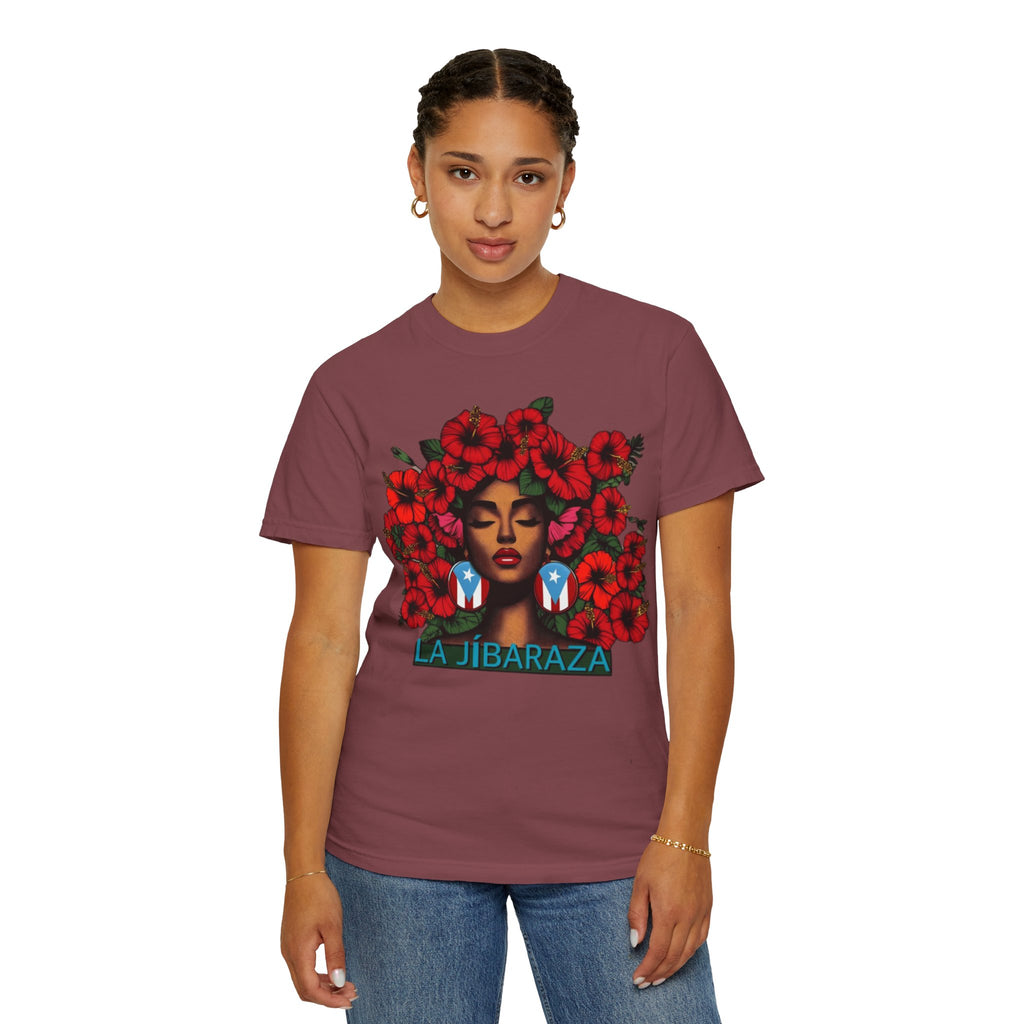 Puerto Rico Navidades T-Shirt — "La Jíbaraza" Floral Puerto Rican Pride Tee